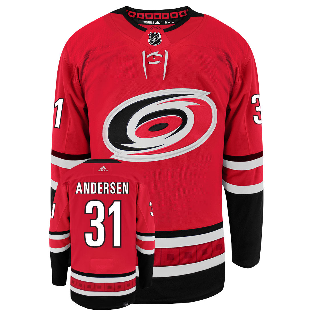 Frederik Andersen Carolina Hurricanes Adidas Primegreen Authentic NHL Hockey Jersey