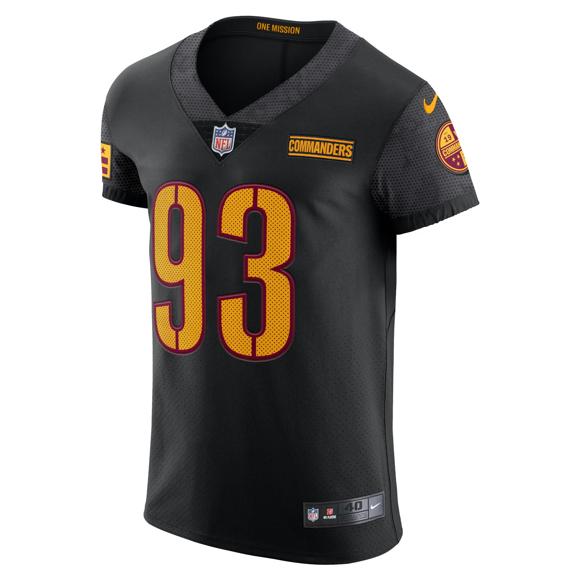 Jonathan Allen Washington Commanders Nike Alternate Vapor Elite Jersey - Black
