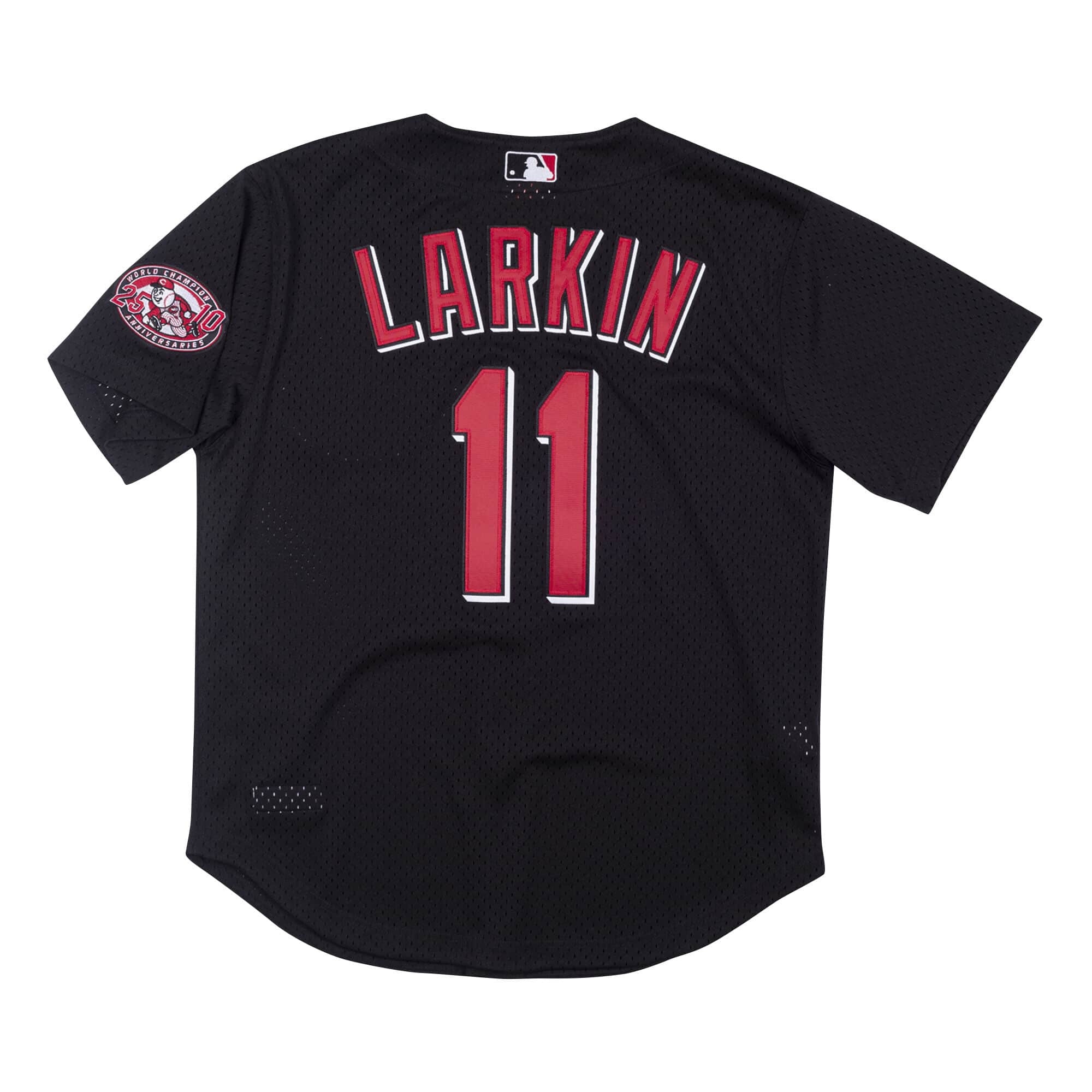 Authentic Barry Larkin Cincinnati Reds 2000 Button Front Jersey