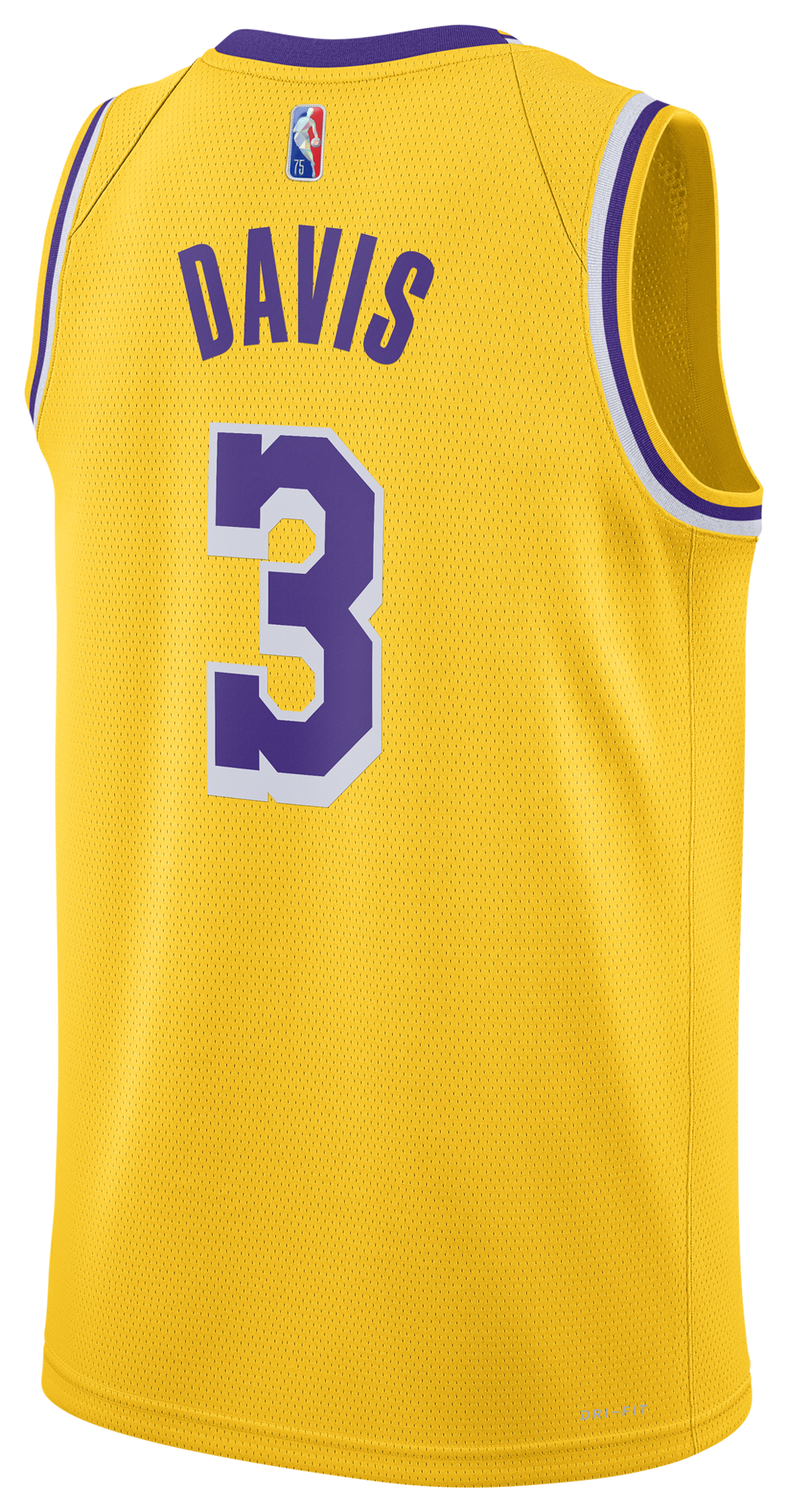 Men's Davis Anthony Nike Lakers Dri-FIT Swingman DMD Icon Jersey - Yellow