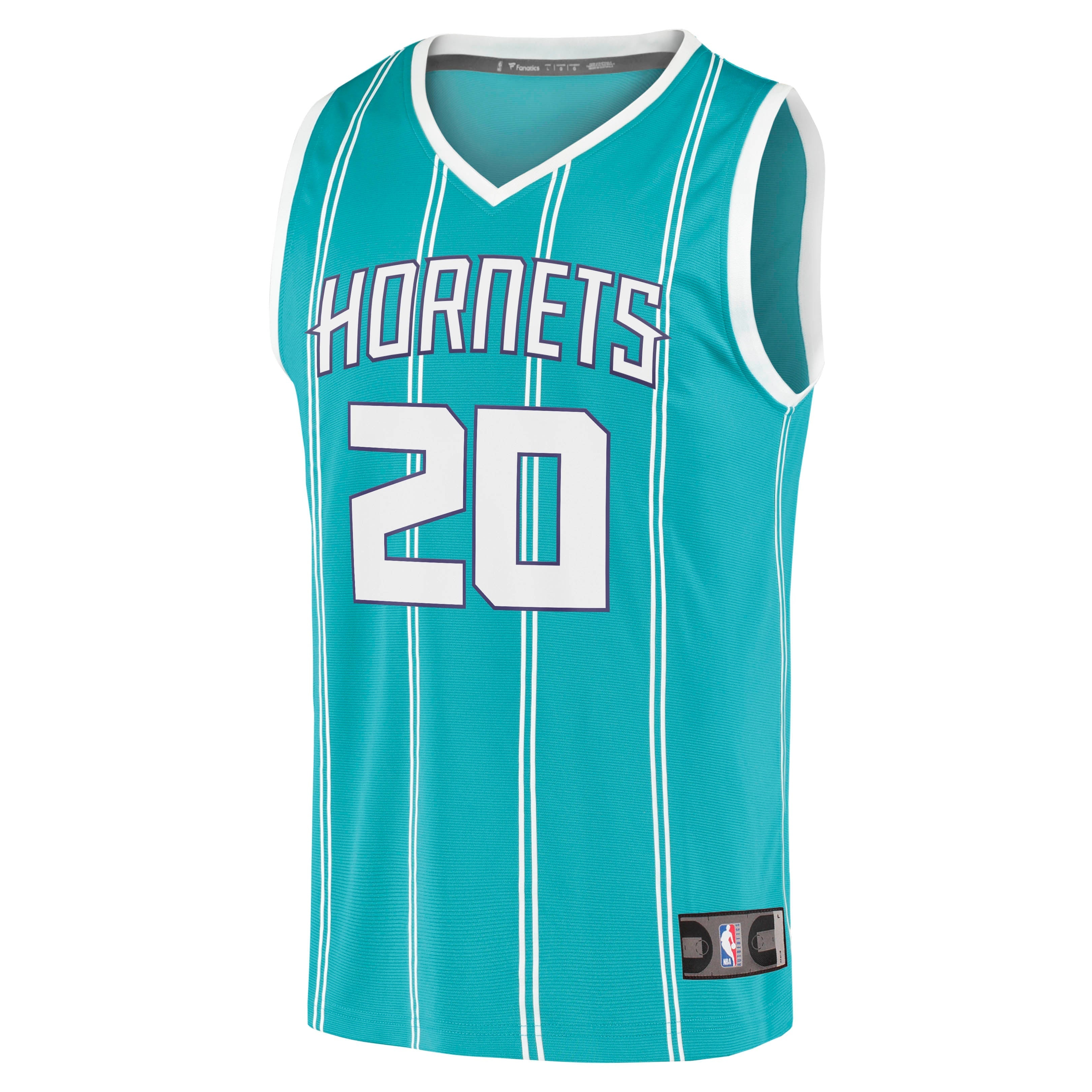 Men's Fanatics Branded Gordon Hayward Teal Charlotte Hornets 2020/21 Fast Break Replica Jersey - Icon Edition