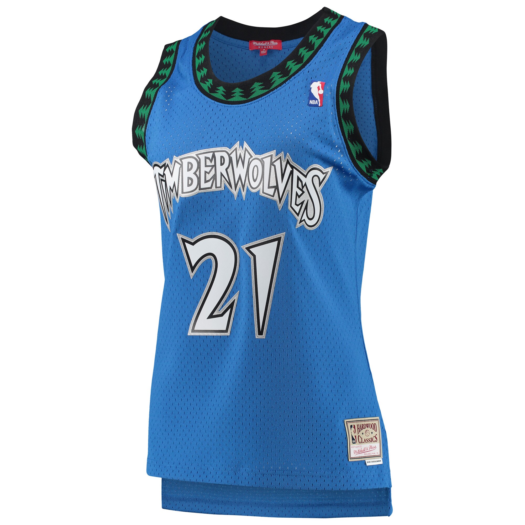 Kevin Garnett Minnesota Timberwolves Mitchell & Ness Women's Hardwood Classics Swingman Jersey - Blue