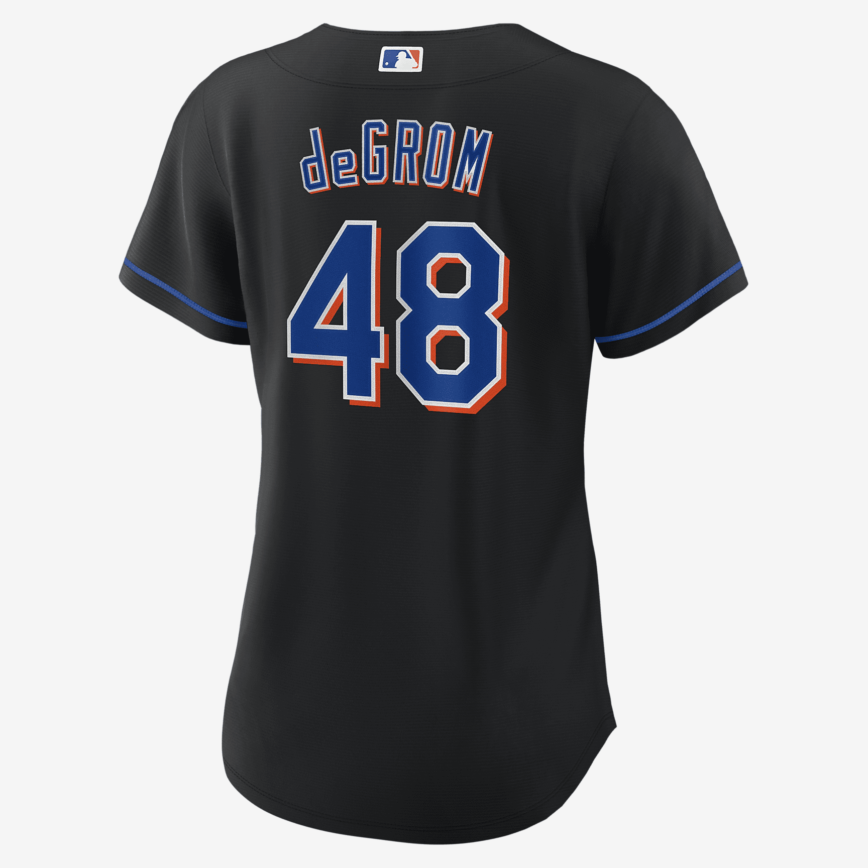MLB New York Mets (Jacob deGrom) Women's Replica Baseball Jersey - Black