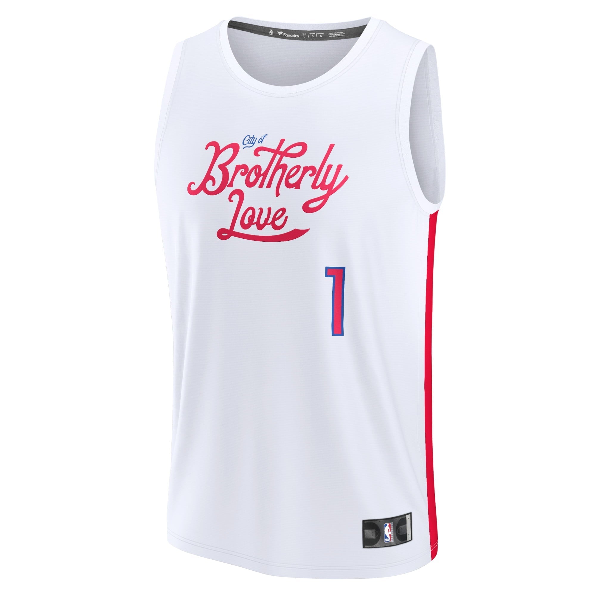 Youth Fanatics Branded James Harden White Philadelphia 76ers 2022/23 Fastbreak Jersey - City Edition