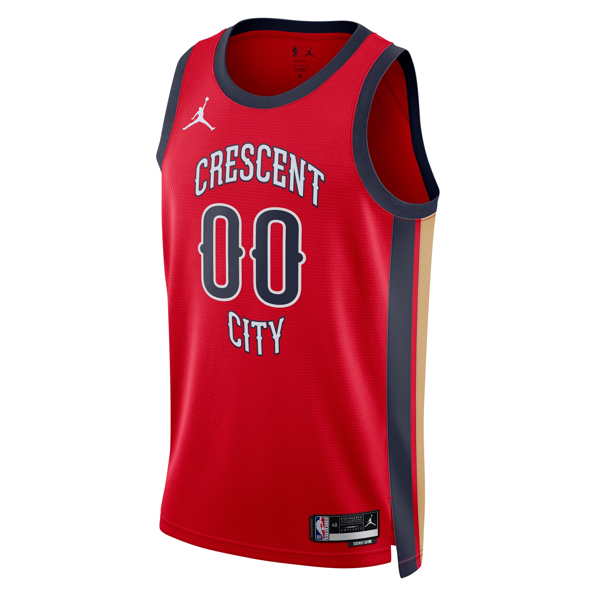 New Orleans Pelicans Jordans Brand Unisex Swingman Custom Jersey - Red - Statement Edition