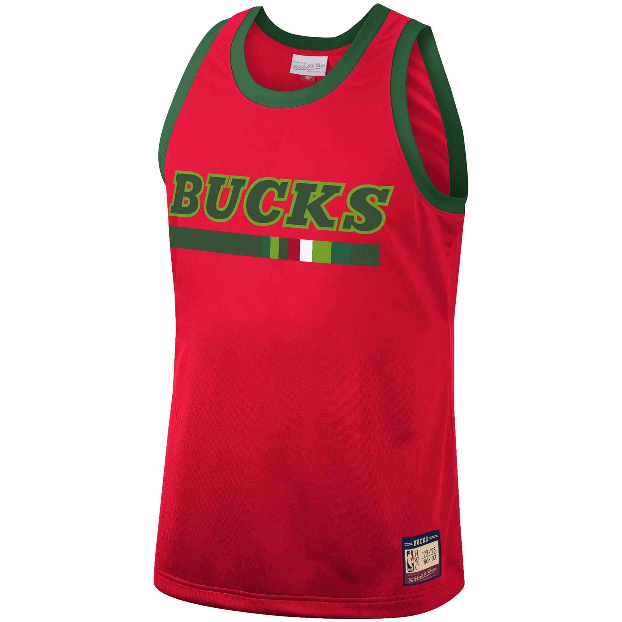 Milwaukee Bucks Mitchell & Ness Hardwood Classics Team Heritage Fashion Jersey - Red