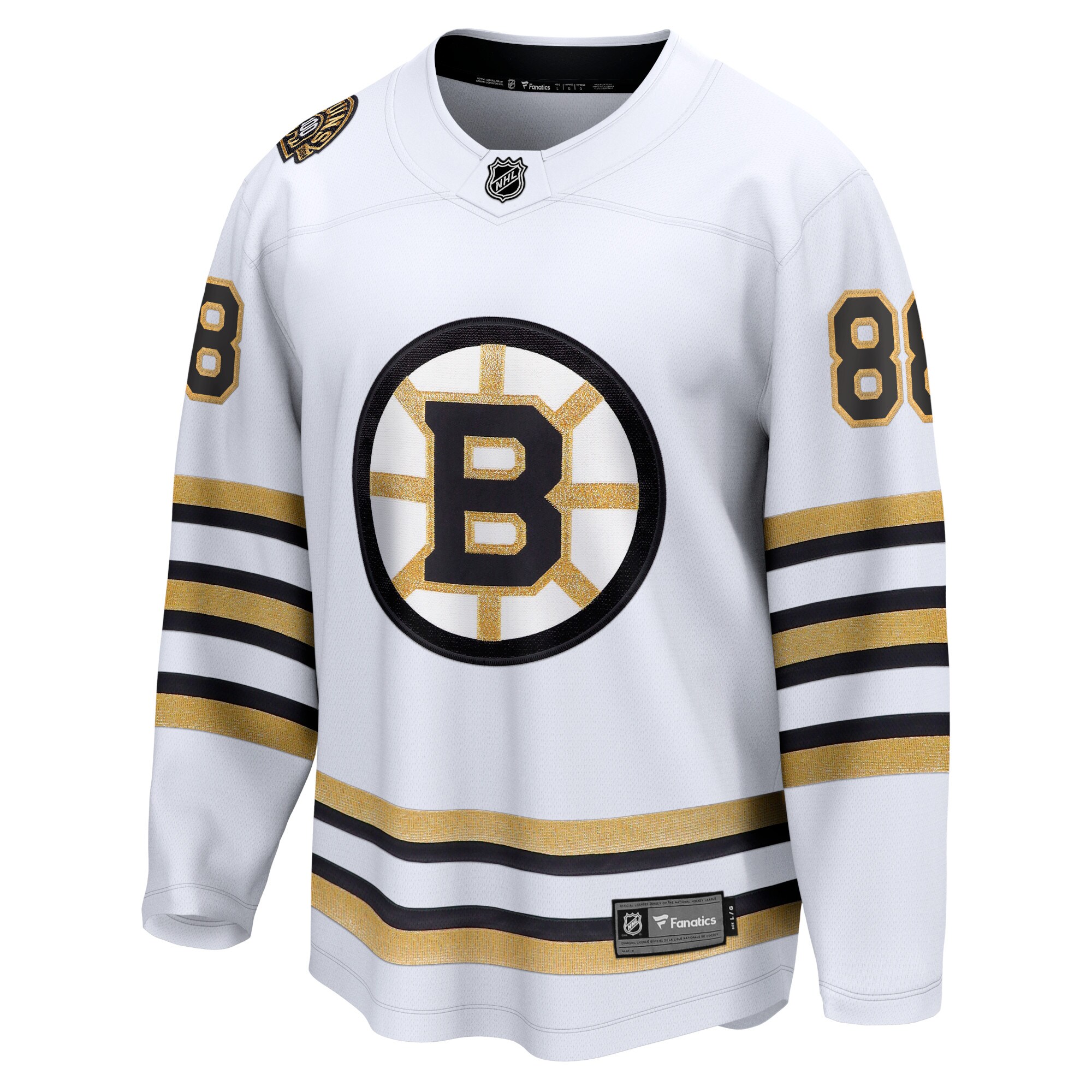 David Pastrnak Boston Bruins Fanatics Branded 100th Anniversary Premier Breakaway Player Jersey - White
