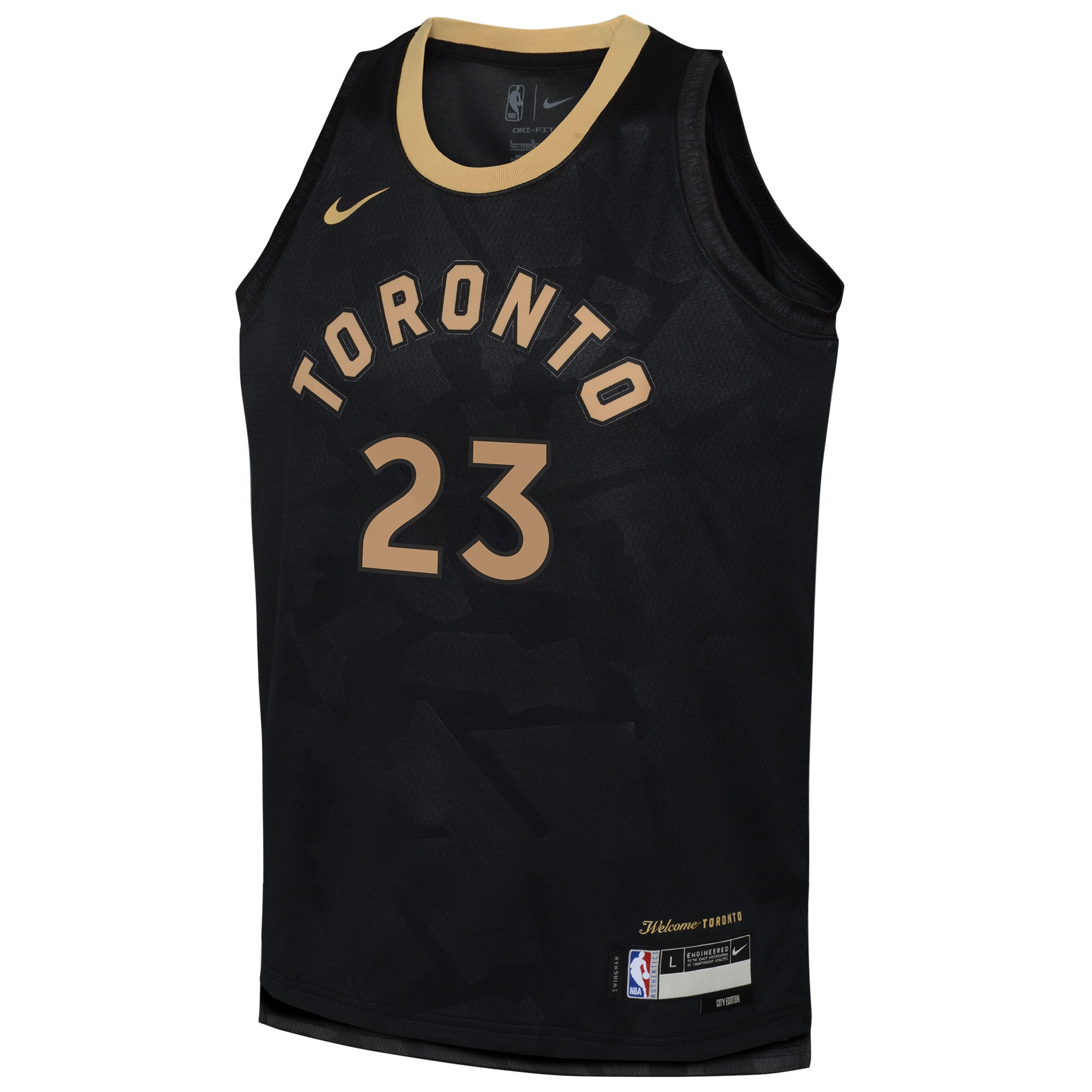 Fred VanVleet Toronto Raptors Nike Youth 2022/23 Swingman Jersey - City Edition - Black