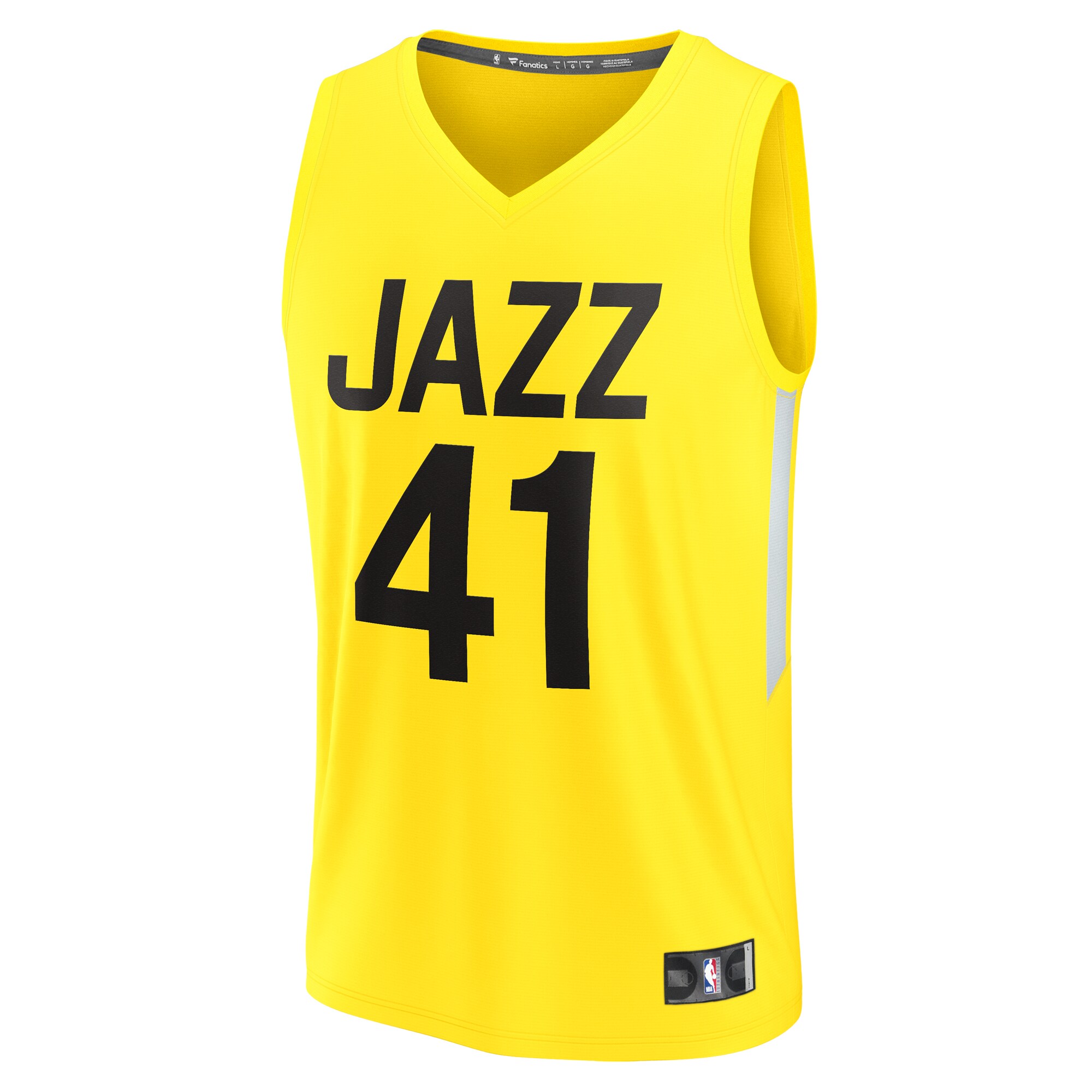 Kelly Olynyk Utah Jazz Fanatics Branded Youth Fast Break Player Jersey - Icon Edition - Yellow