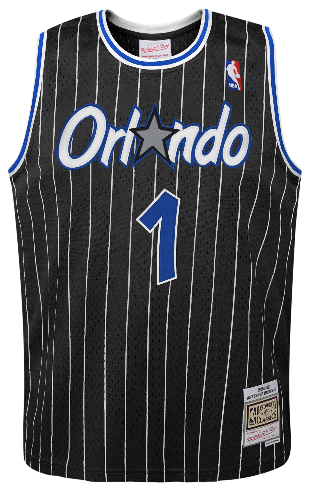 Boys' Grade School Hardaway Penny Mitchell & Ness Magic Swingman Jersey - Black