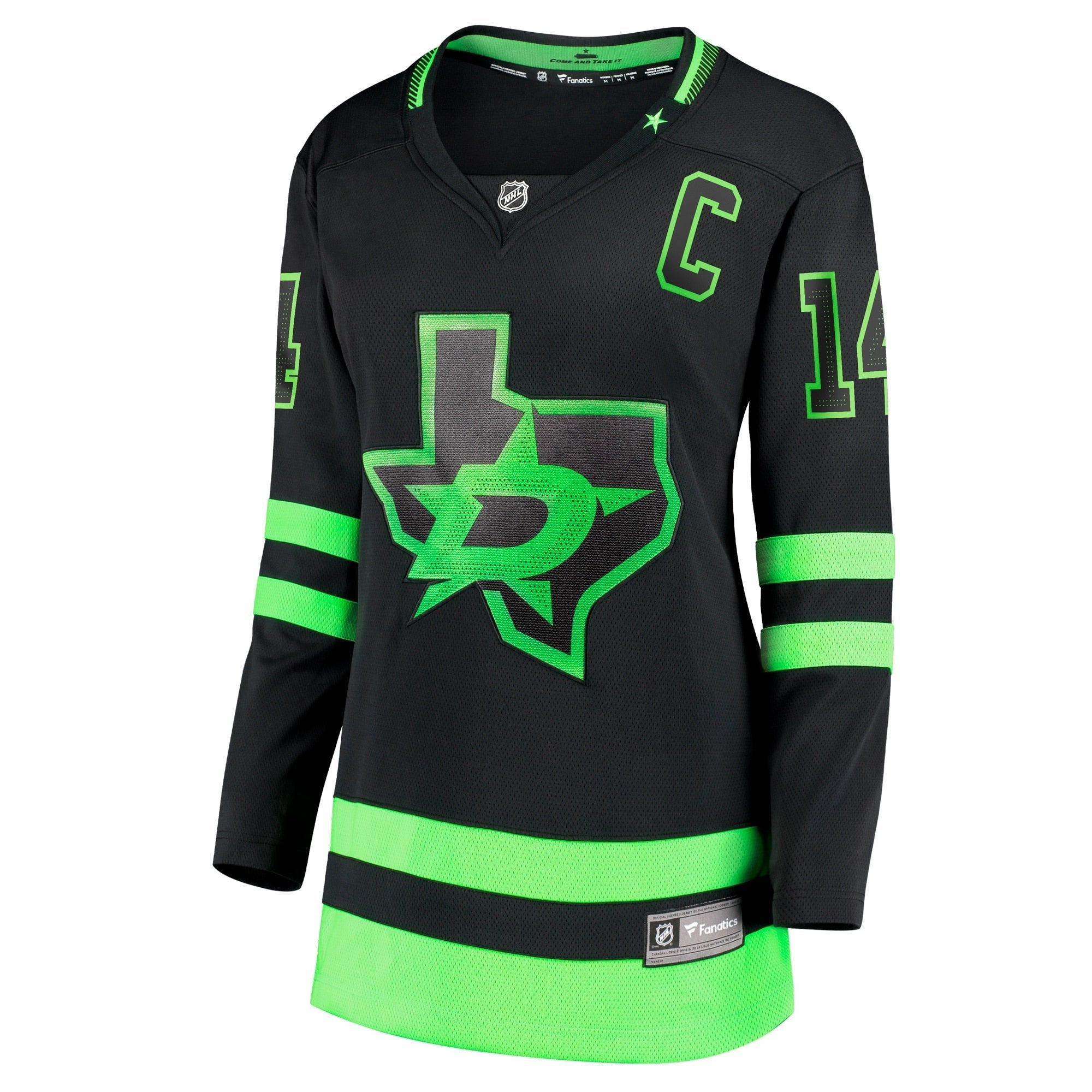 Women's Fanatics Branded Jamie Benn Black Dallas Stars 2020/21 Alternate Premier Breakaway Player Jersey