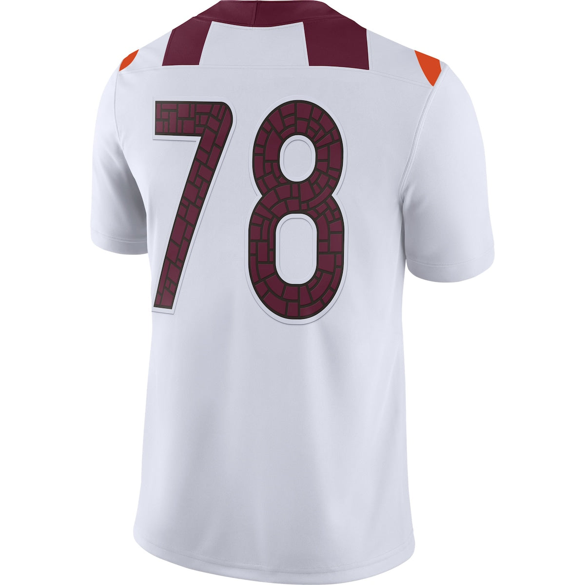 Men's  Nike Virginia Tech #78 Game Jersey - White