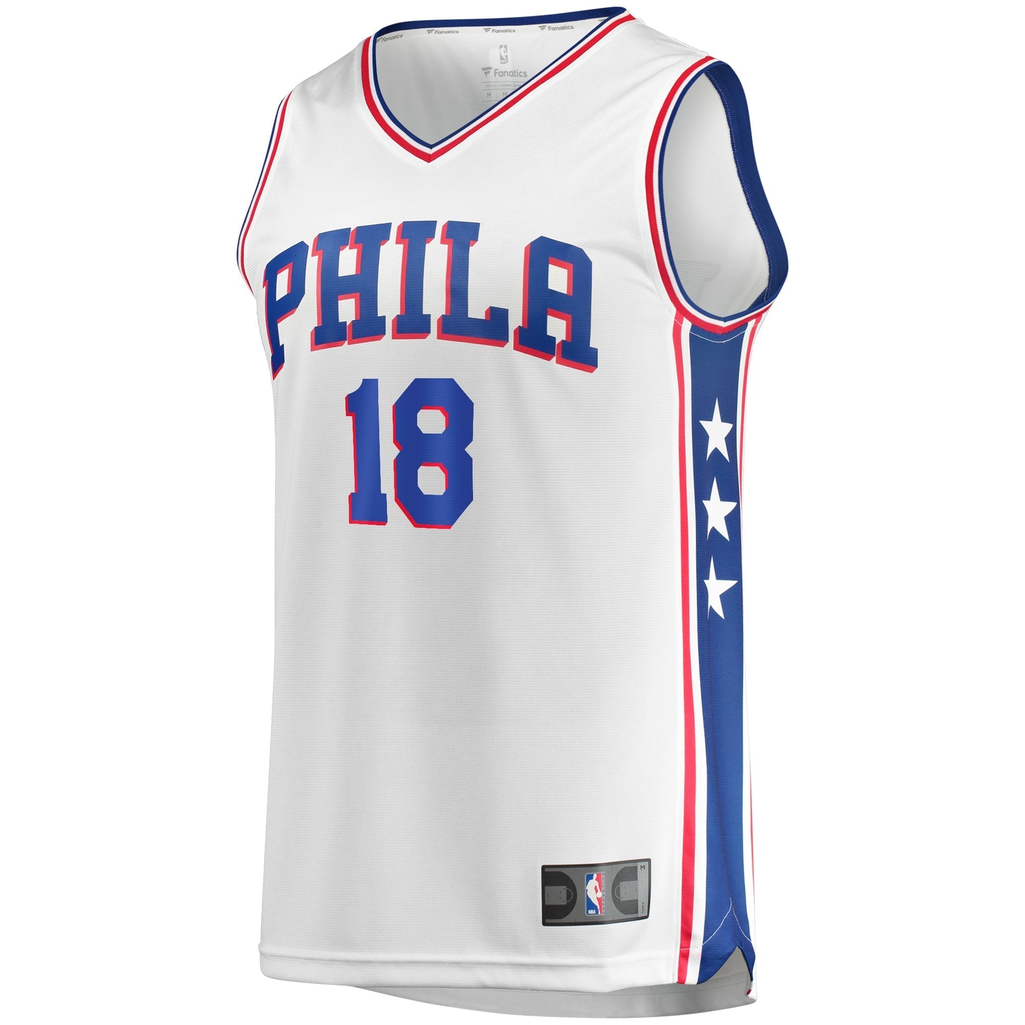 Men's Fanatics Branded Shake Milton White Philadelphia 76ers Fast Break Replica Player Team Jersey - Association Edition