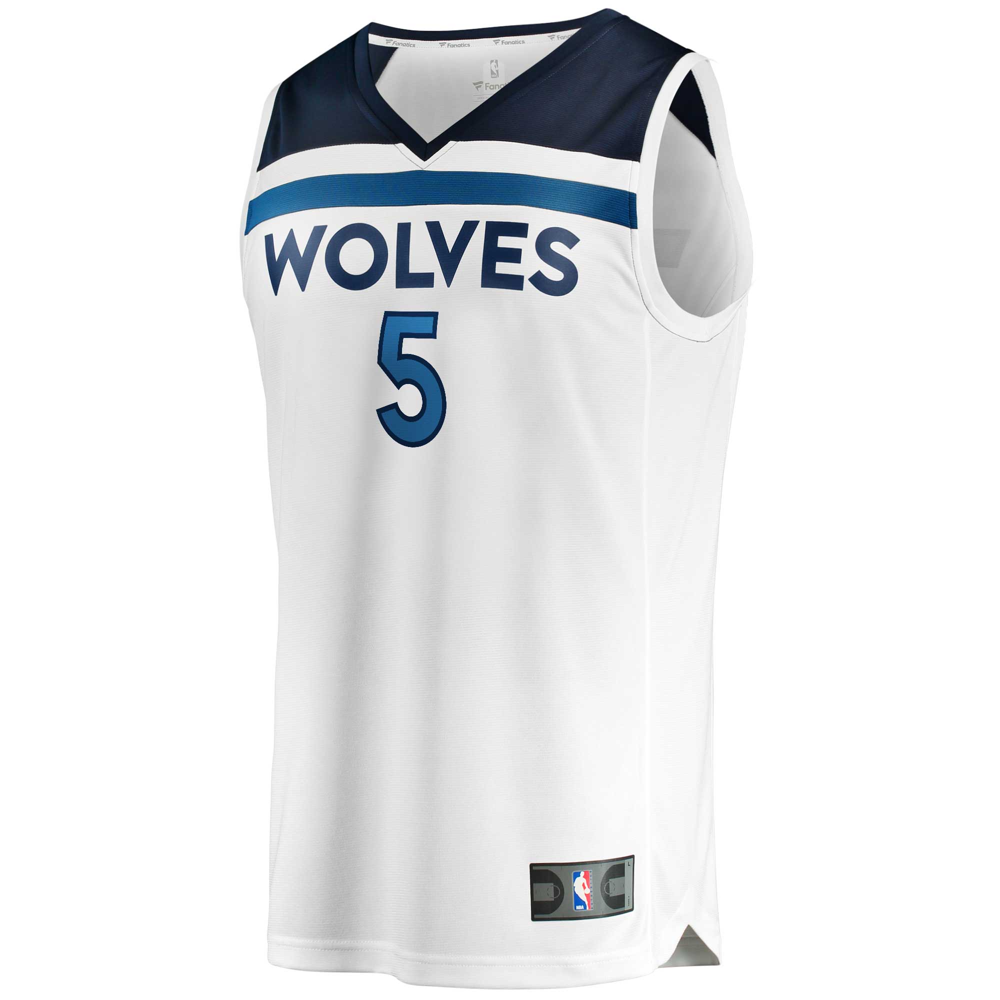Men's Fanatics Branded Anthony Edwards White Minnesota Timberwolves 2022/23 Fast Break Replica Jersey - Association