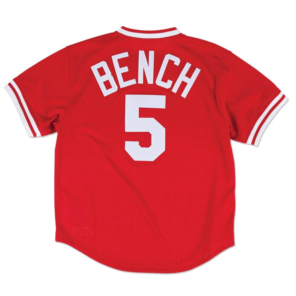 Authentic Mesh BP Jersey Cincinnati Reds 1983 Johnny Bench