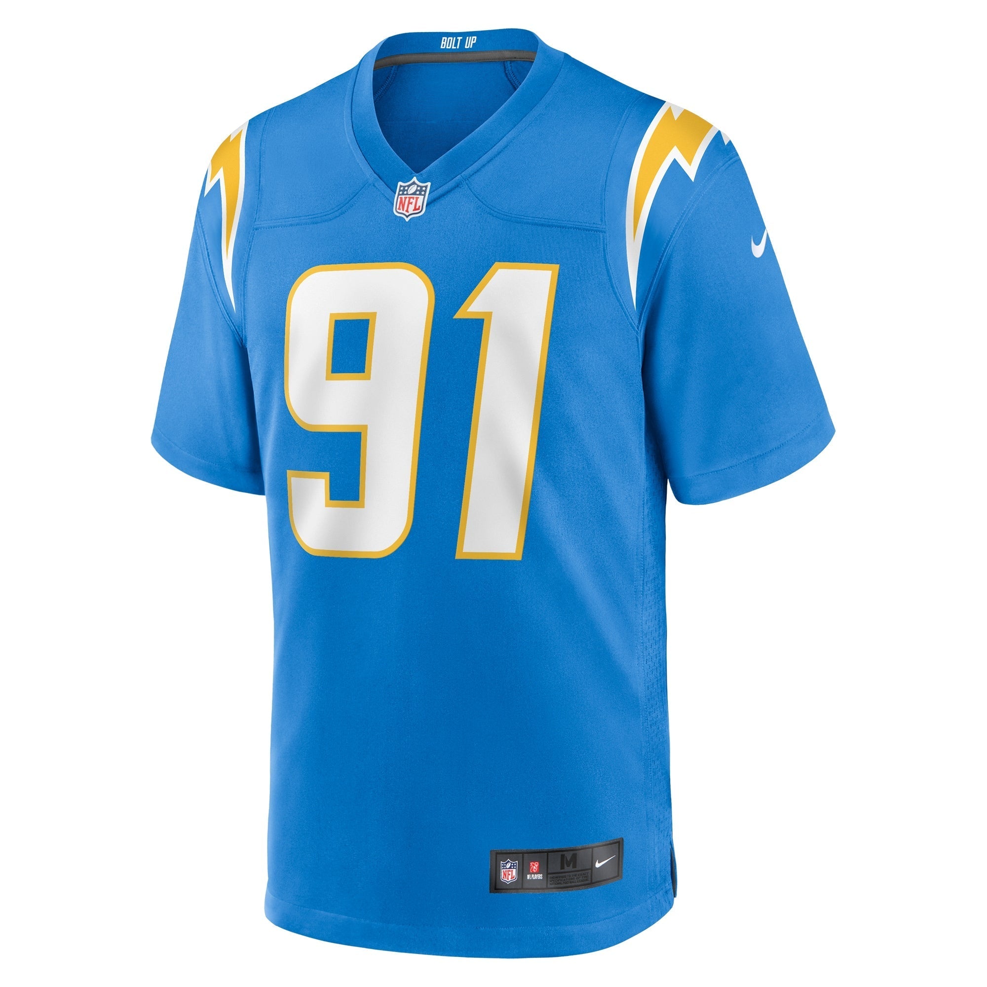 Men's Nike Christopher Hinton Powder Blue Los Angeles Chargers Home Game Player Jersey