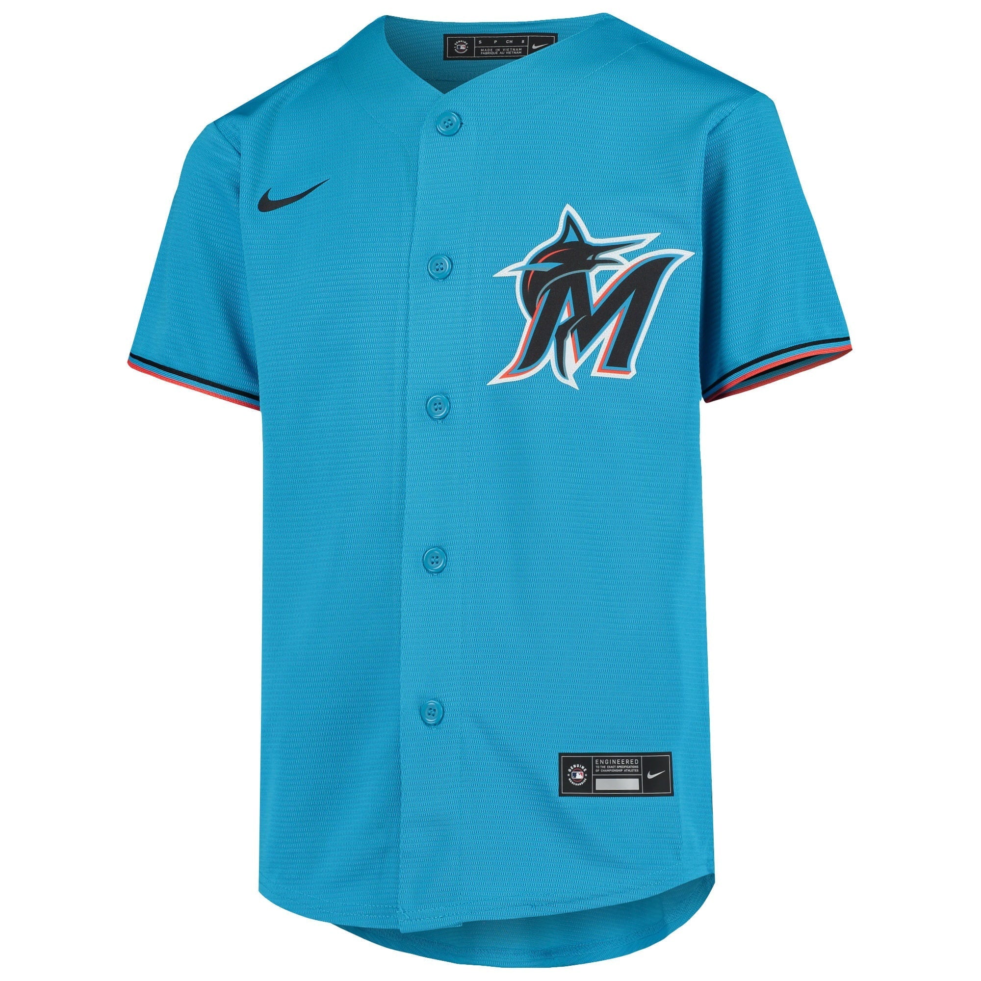 Youth Nike Blue Miami Marlins Alternate Replica Team Jersey