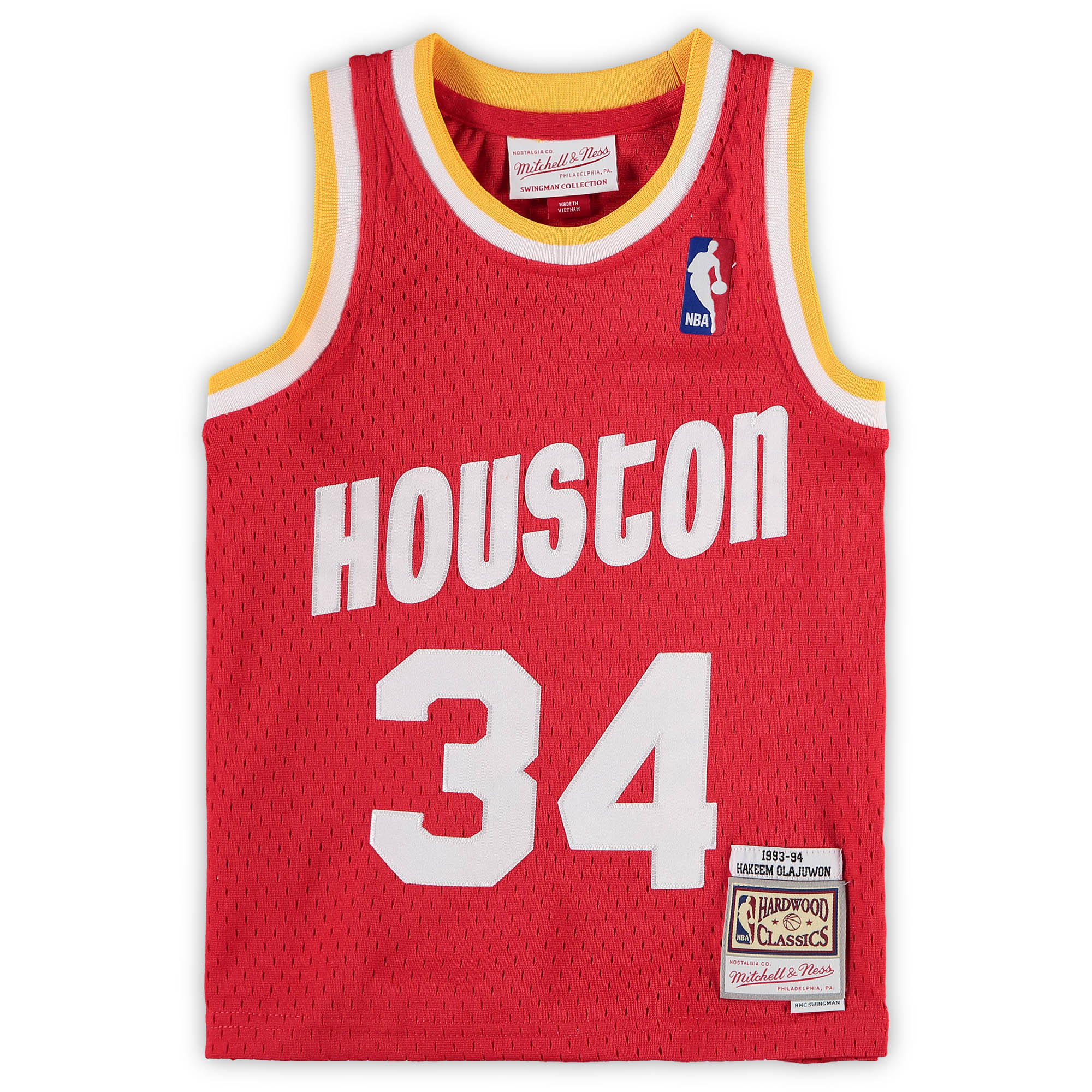 Hakeem Olajuwon Houston Rockets Mitchell & Ness Preschool Hardwood Classics Throwback Team Jersey - Red