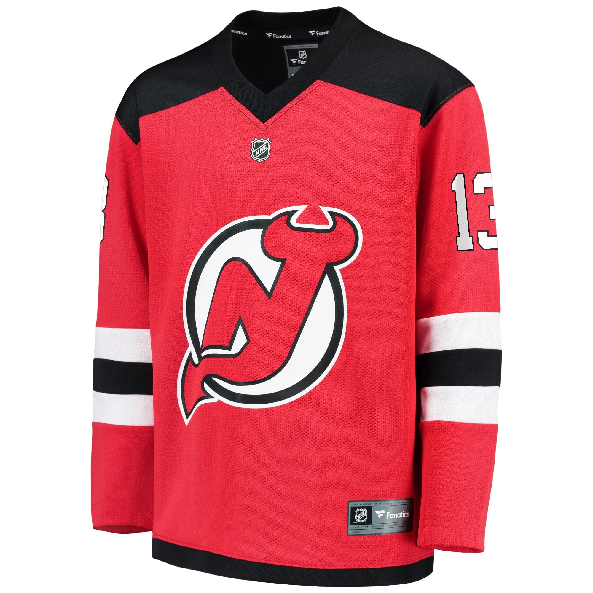 Youth Fanatics Branded Nico Hischier Red New Jersey Devils Replica Player Jersey