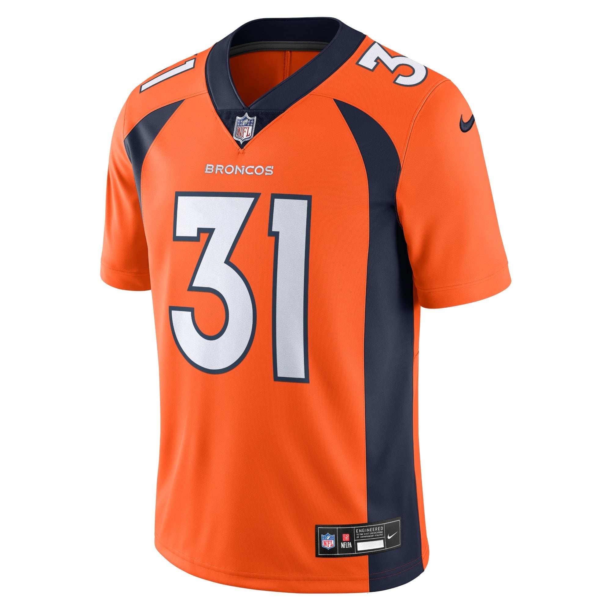 Men's Nike Justin Simmons Orange Denver Broncos  Vapor Untouchable Limited Jersey