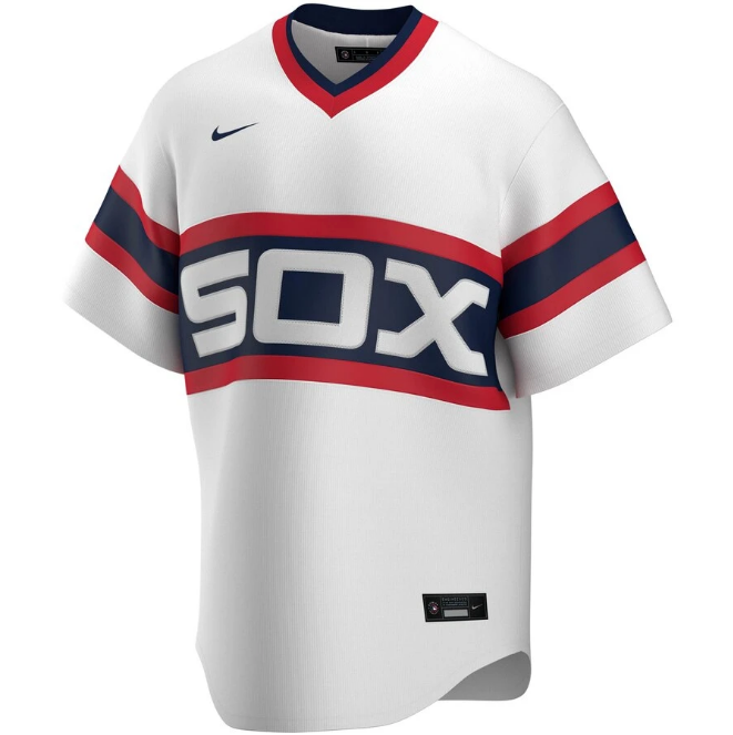Men's Luis Robert Chicago White Sox 1983 Alternate White Premium Stitch Replica Jersey