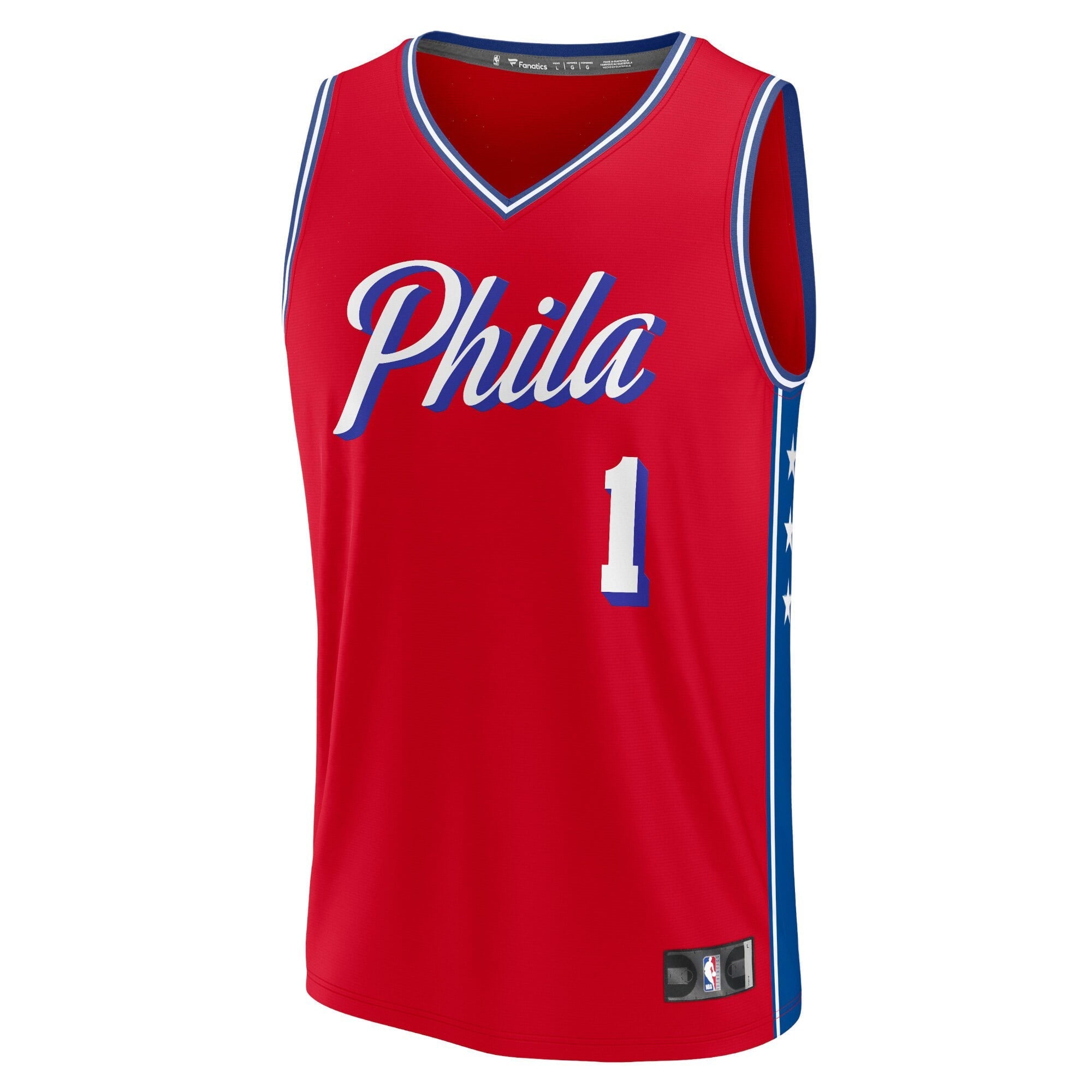 Men's Fanatics Branded James Harden Red Philadelphia 76ers Fast Break Replica Player Jersey - Statement Edition