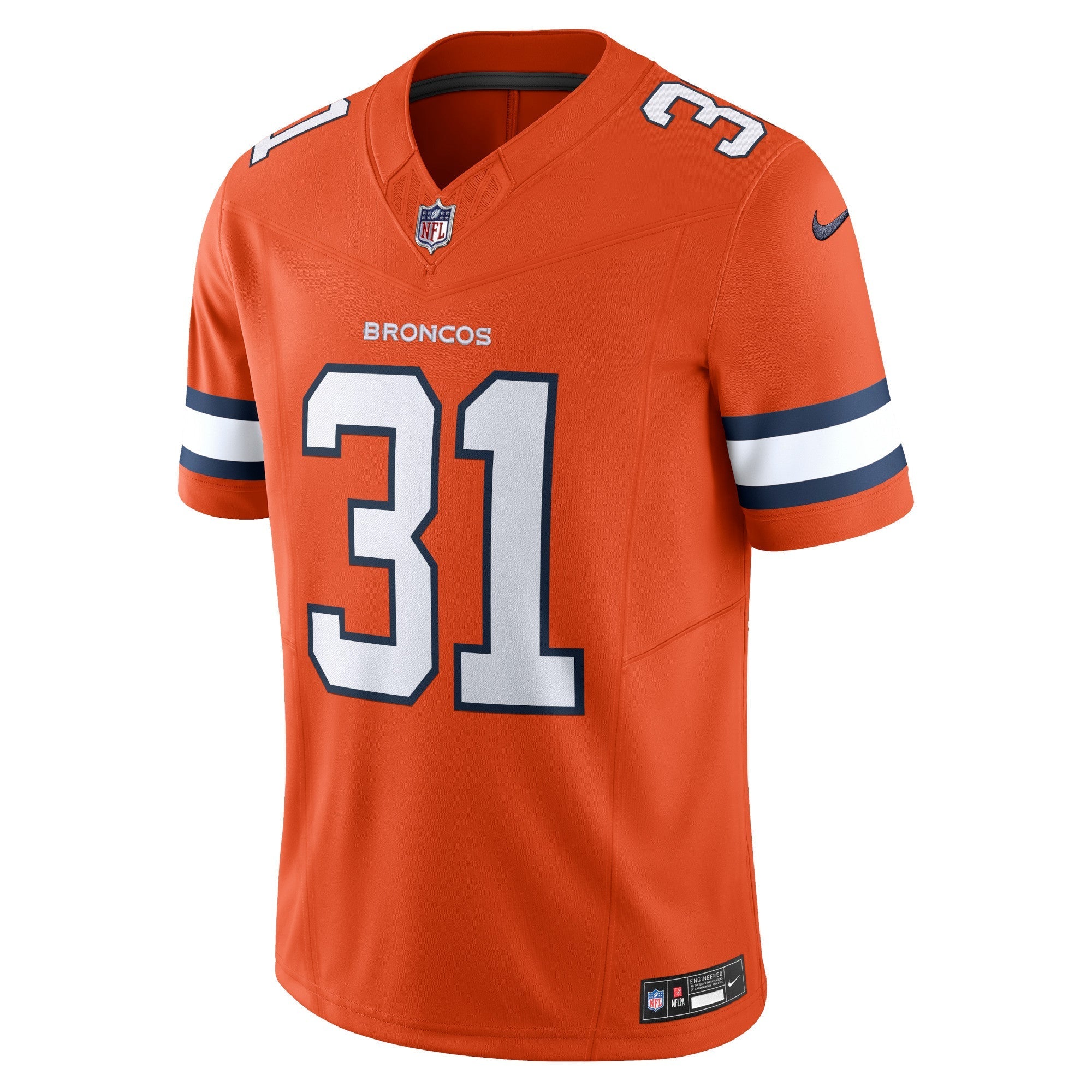 Men's Nike Justin Simmons Orange Denver Broncos Vapor F.U.S.E. Limited Jersey