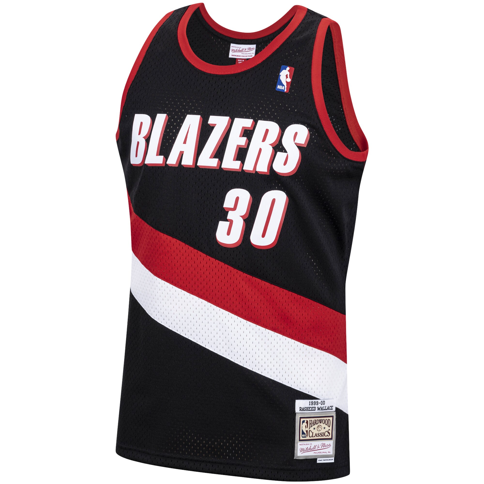 Rasheed Wallace Portland Trail Blazers Mitchell & Ness Hardwood Classics Swingman Jersey - Black