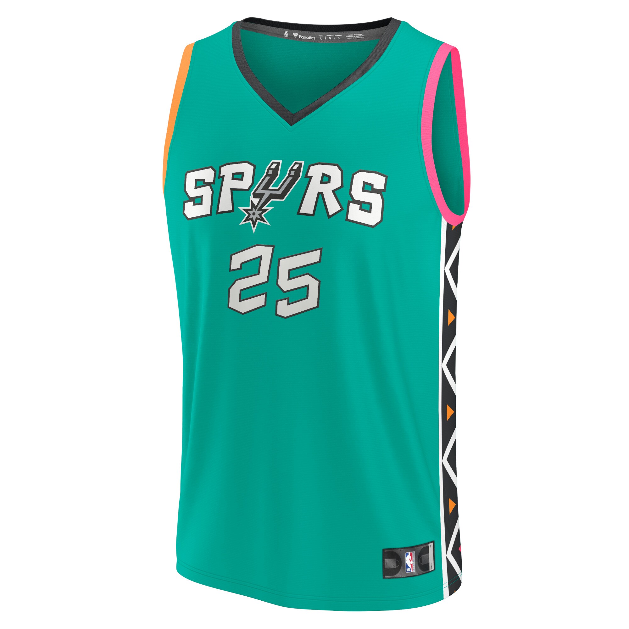 Jakob Poeltl San Antonio Spurs Fanatics Branded Unisex 2022/23 Fastbreak Jersey - City Edition - Turquoise