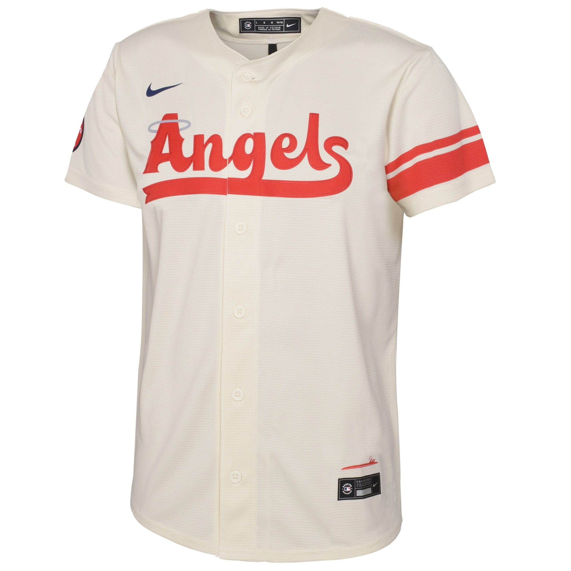 Youth Nike Cream Los Angeles Angels 2022 City Connect Replica Team Jersey