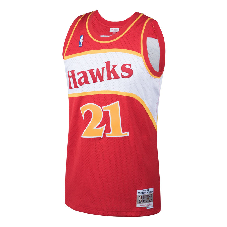 Men's Atlanta Hawks Dominique Wilkins Mitchell & Ness Red 1986-87 Hardwood Classics Swingman Jersey