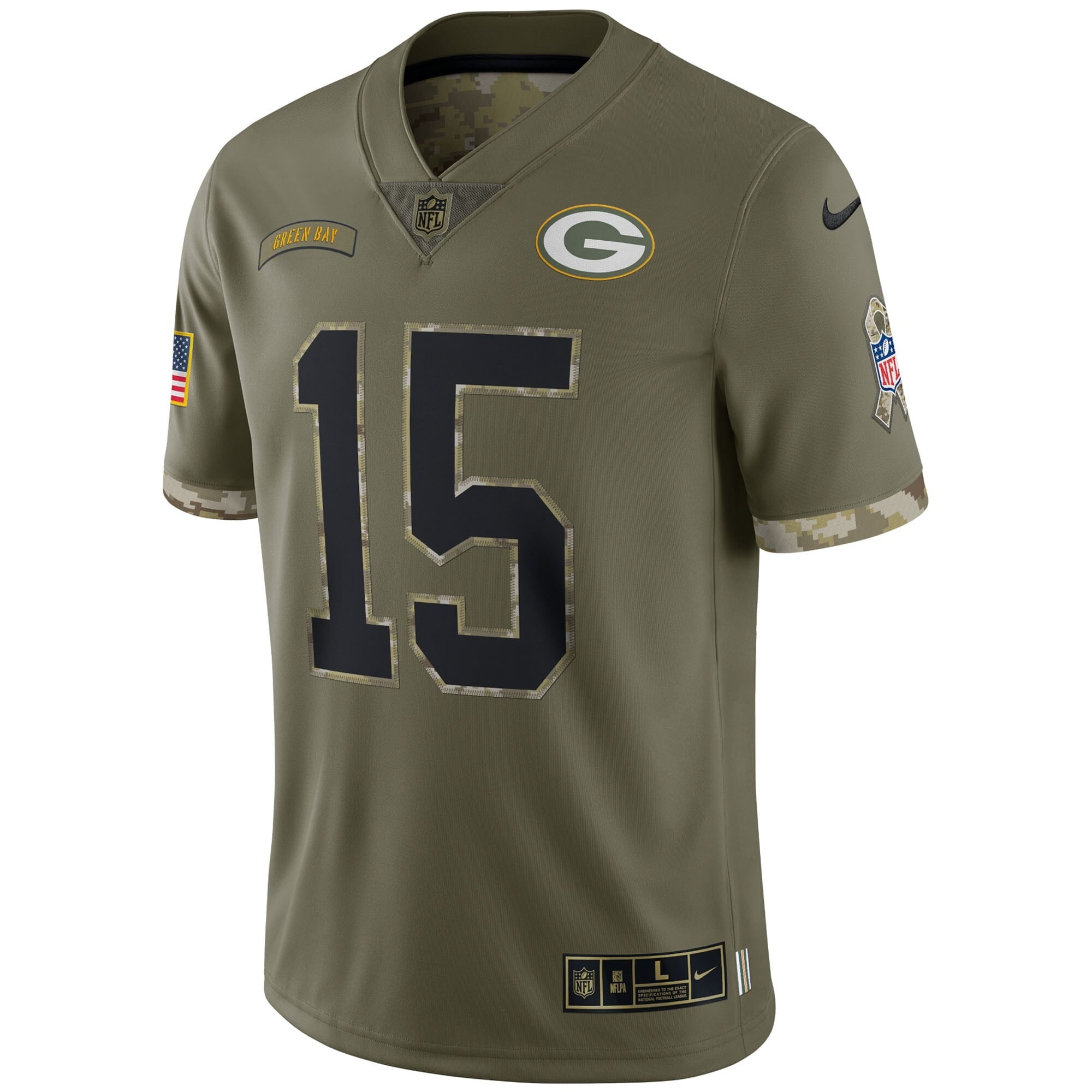 Men's Nike Bart Starr Olive Green Bay Packers 2022 Salute To Service Retired Player Limited Jersey