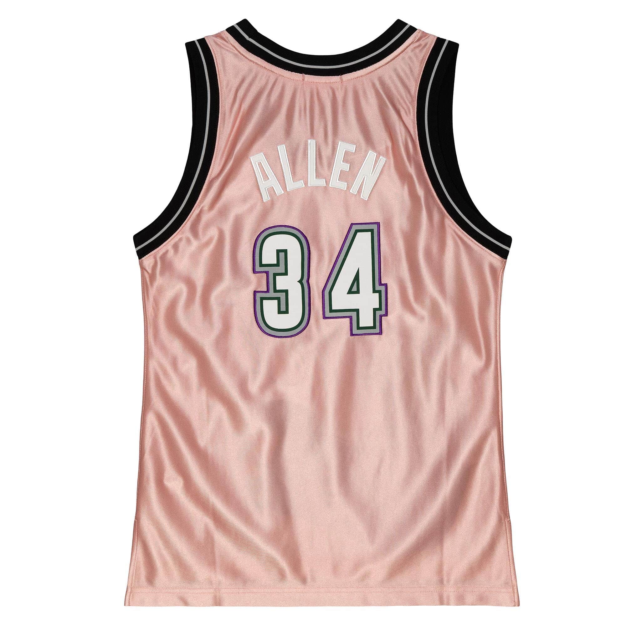 Womens 75th Anniversary Rose Gold Swingman Ray Allen Milwaukee Bucks 1996-97 Jersey
