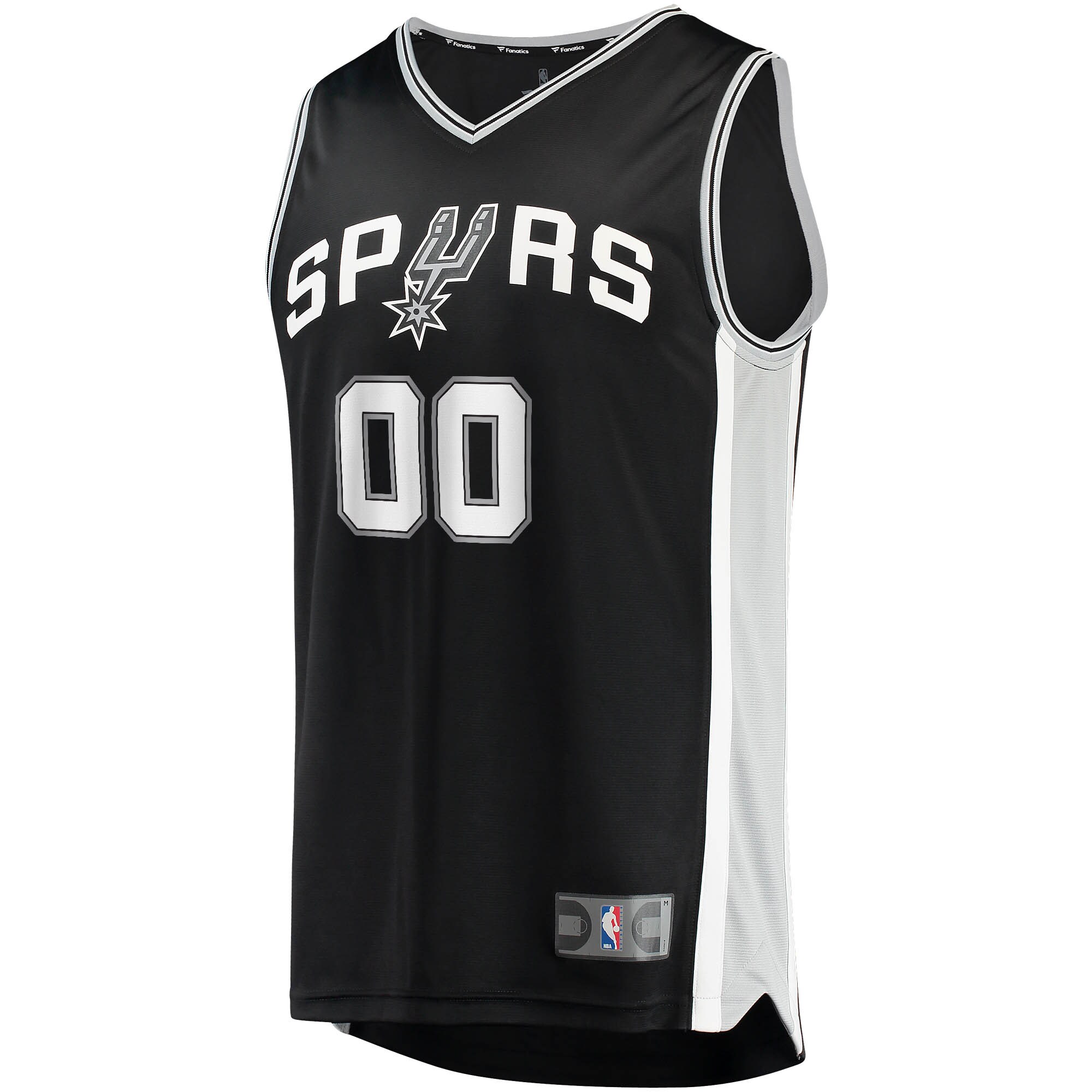 San Antonio Spurs Fanatics Branded Youth Fast Break Custom Replica Jersey Black - Icon Edition