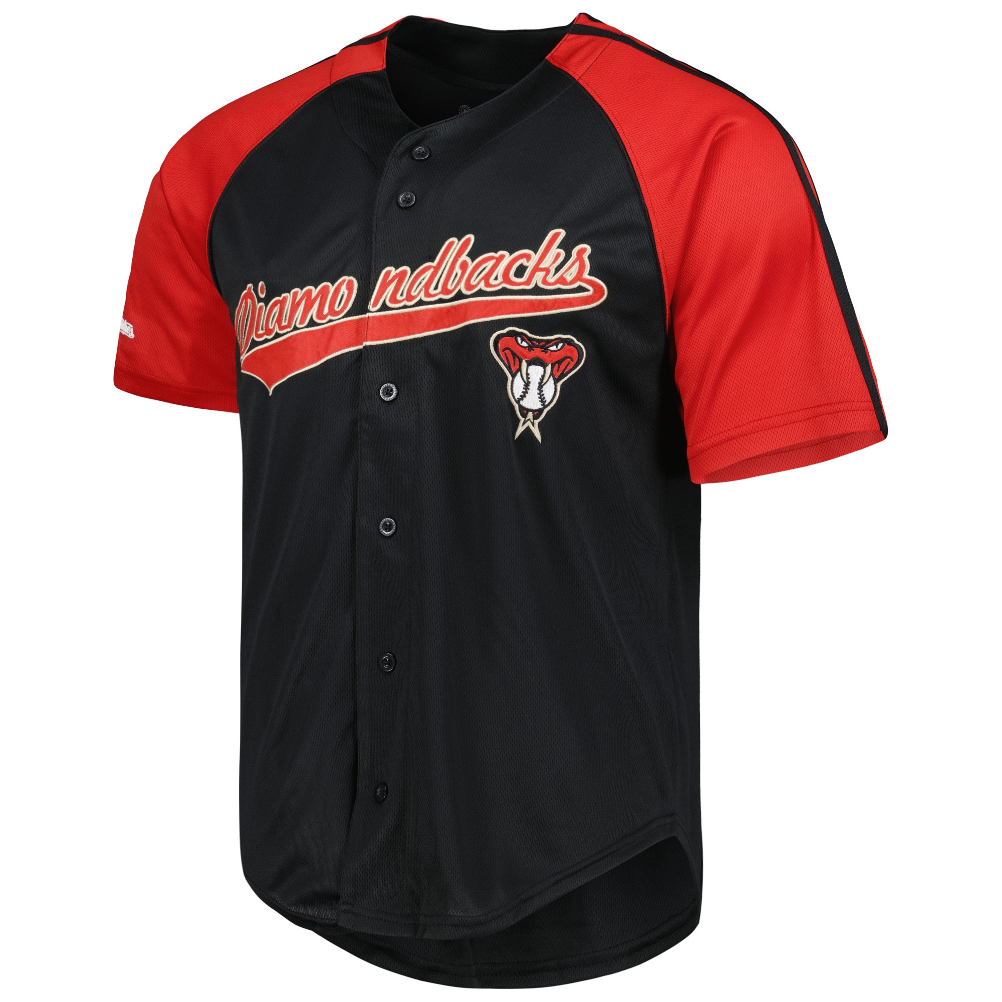 Arizona Diamondbacks Stitches Team Button-Down Raglan Replica Jersey - Red