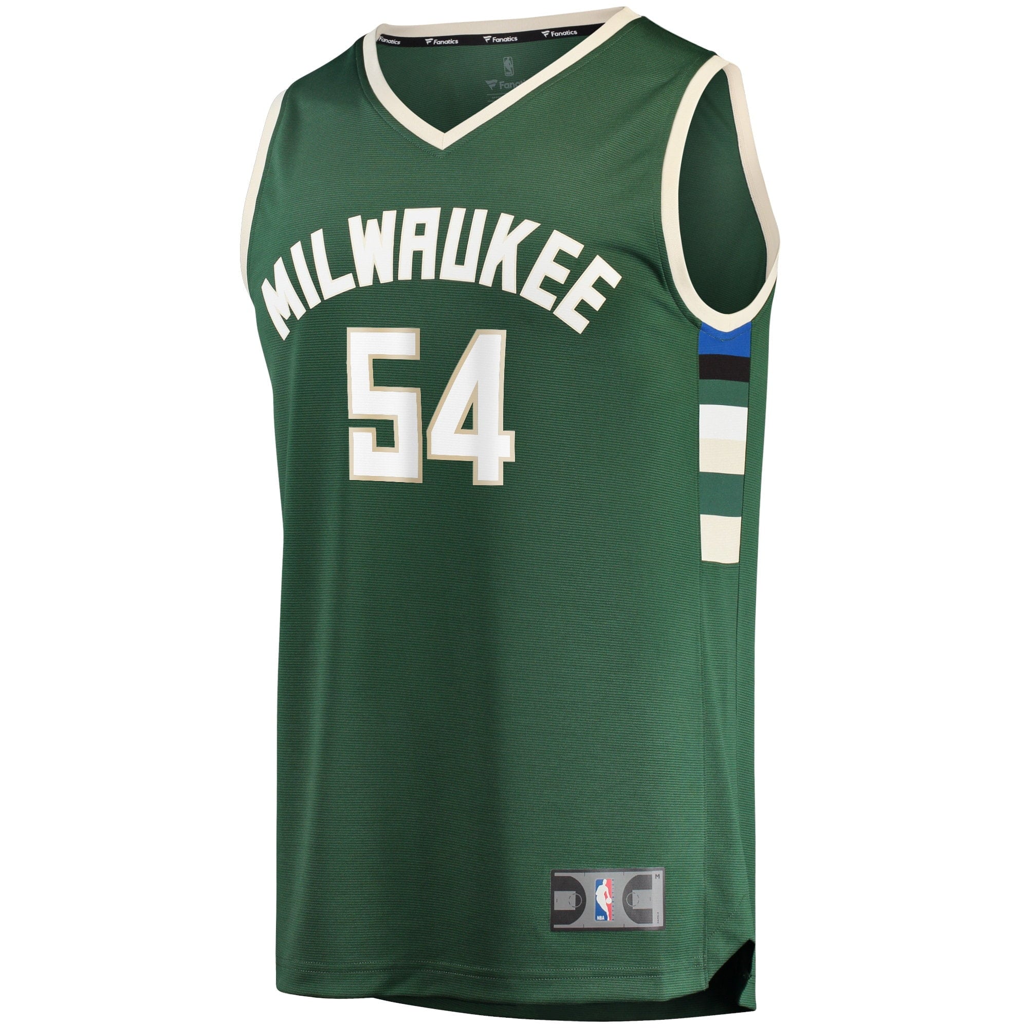 Men's Fanatics Branded Sandro Mamukelashvili Hunter Green Milwaukee Bucks 2021/22 Fast Break Replica Jersey - Icon