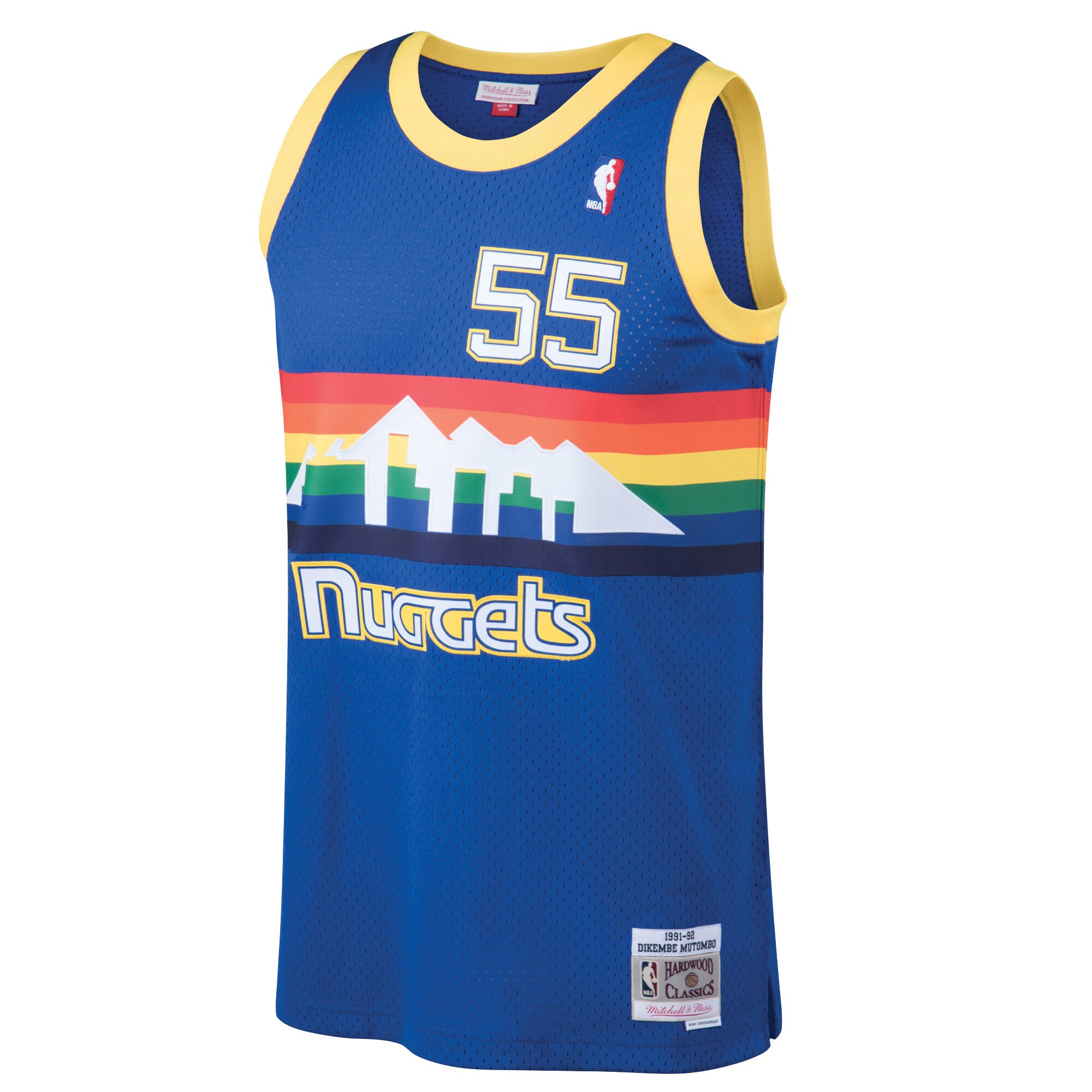 Dikembe Mutombo Denver Nuggets Mitchell & Ness Hardwood Classics Swingman Jersey - Blue