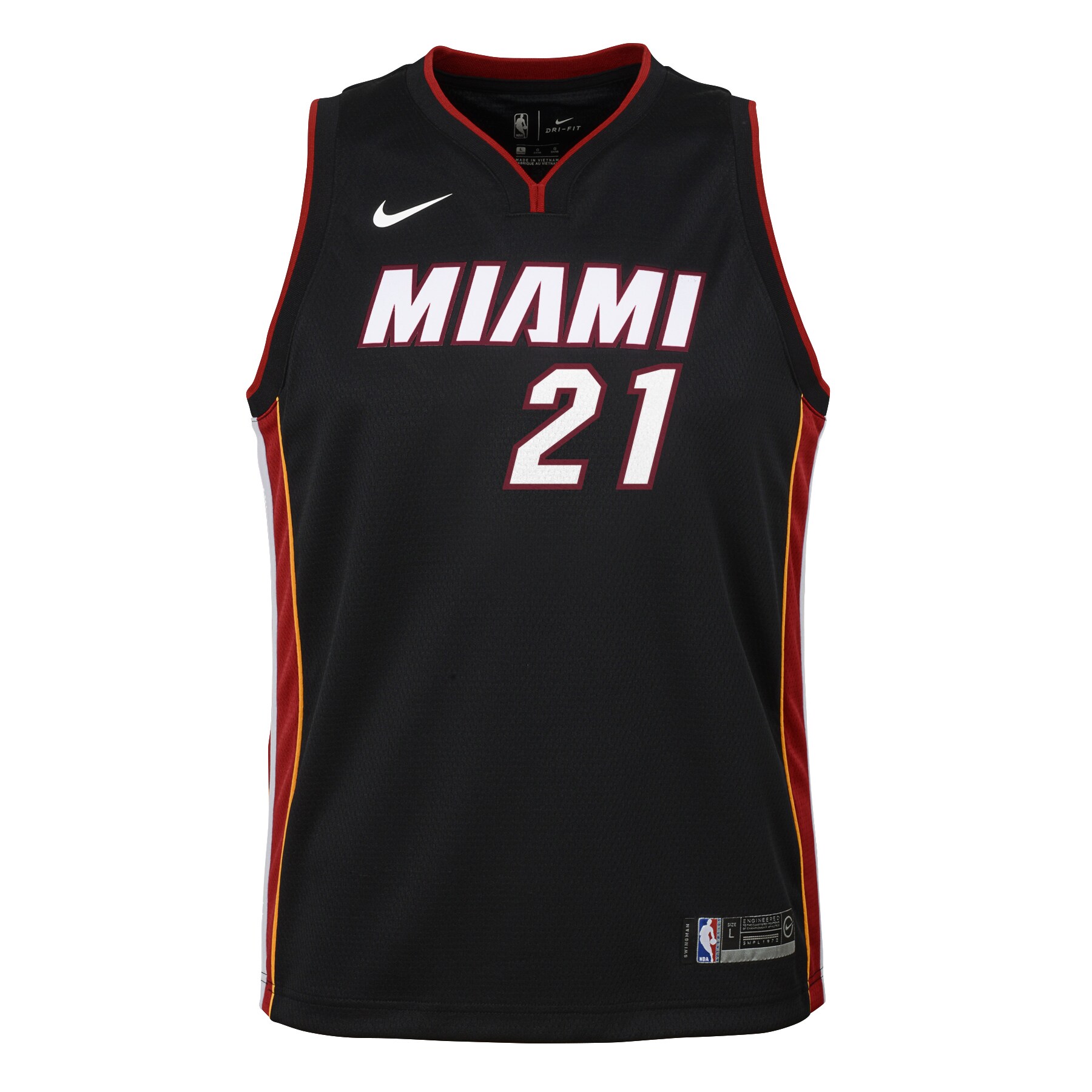 Hassan Whiteside Miami Heat Nike Youth Swingman Jersey Black - Icon Edition