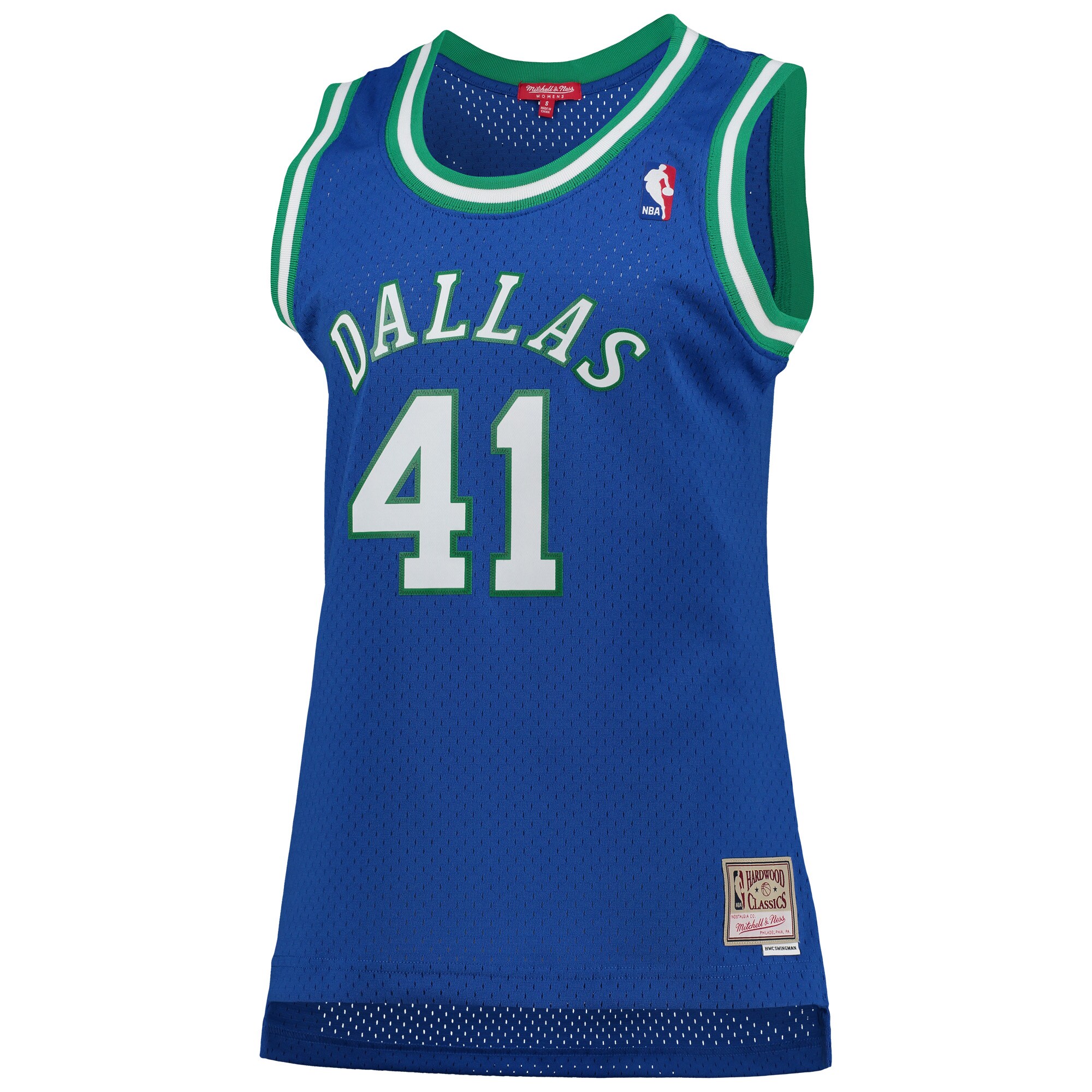 Dirk Nowitzki Dallas Mavericks Mitchell & Ness Women's Hardwood Classics Swingman Jersey - Blue