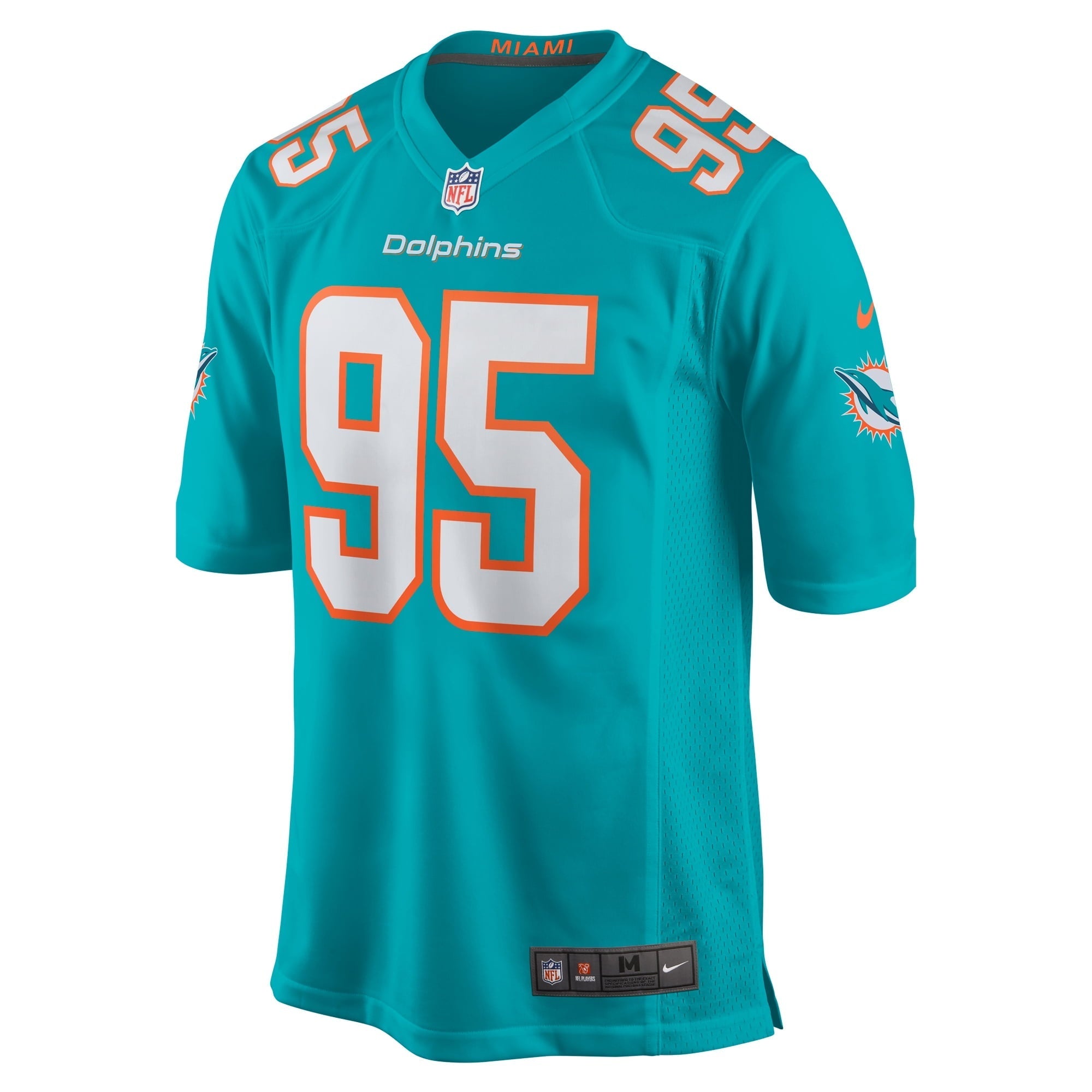 Men's Nike Josiah Bronson Aqua Miami Dolphins Home Game Player Jersey