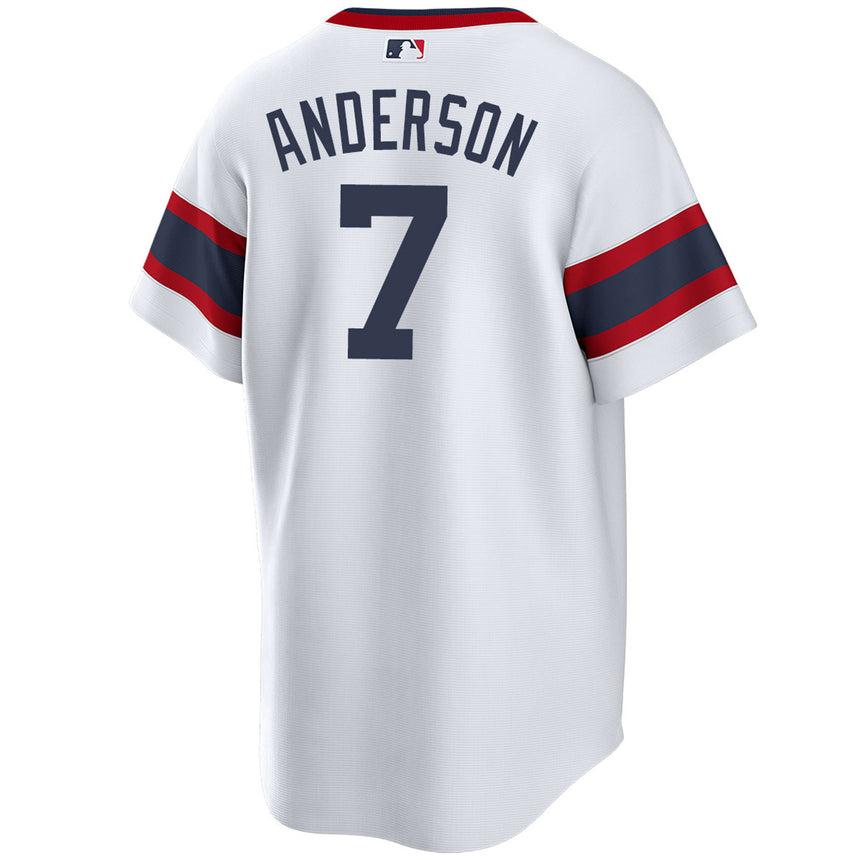 Men's Tim Anderson Chicago White Sox White Home Sunday Alternate Premium Stitch Replica Jersey