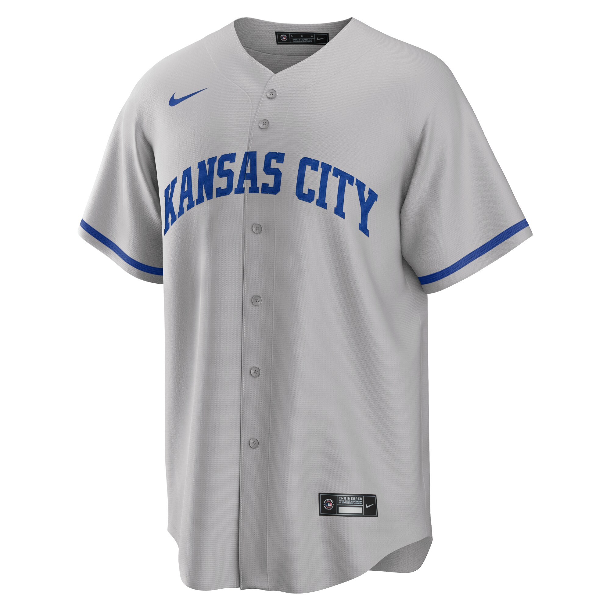 Kansas City Royals Nike Road Replica Team Jersey - Gray