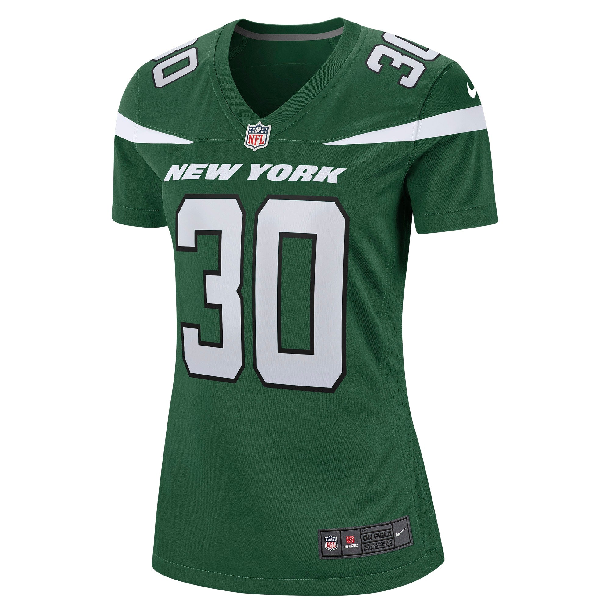 Women's Nike Michael Carter II Gotham Green New York Jets Game Jersey