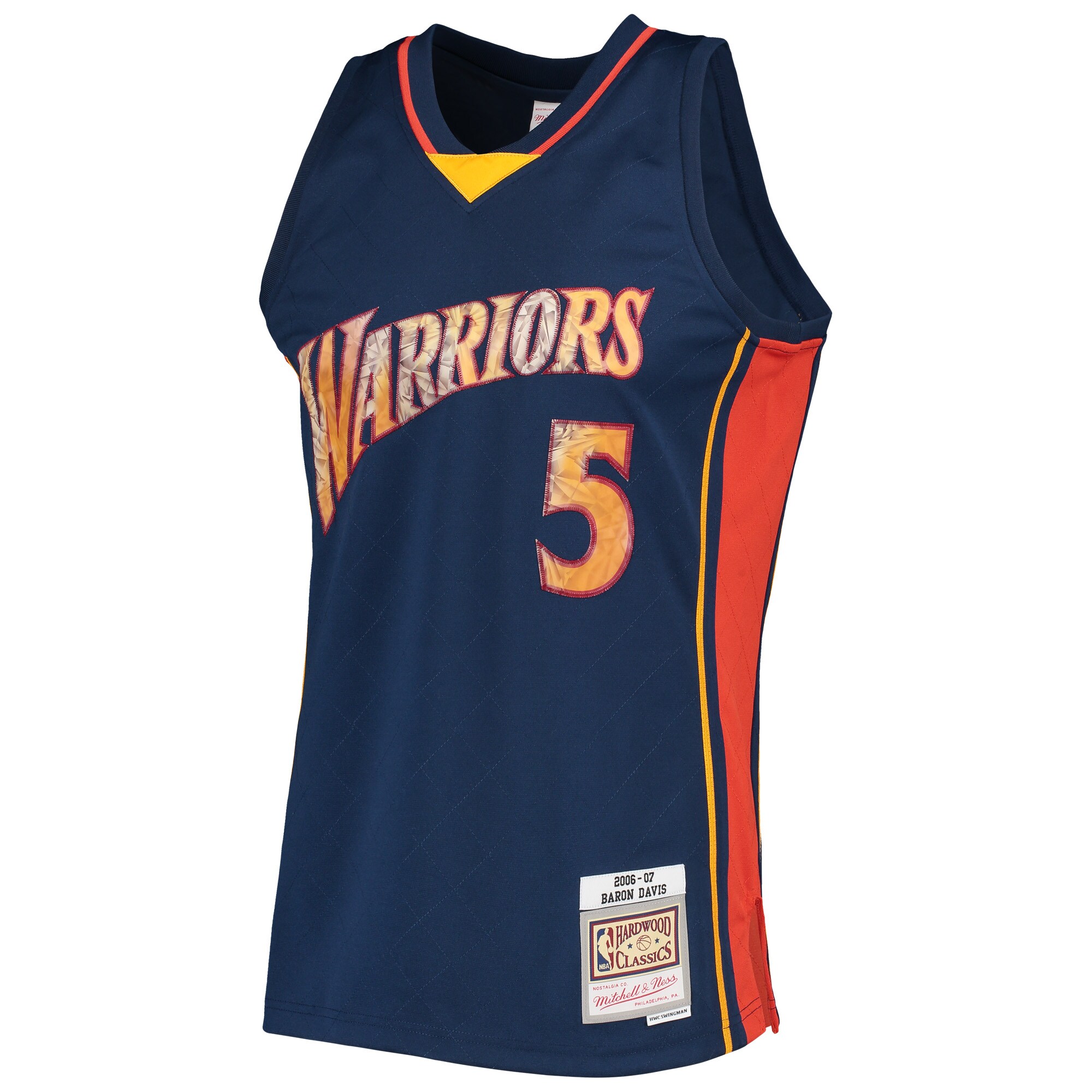 Baron Davis Golden State Warriors Mitchell & Ness 1996-97 Hardwood Classics NBA 75th Anniversary Diamond Swingman Jersey - Royal