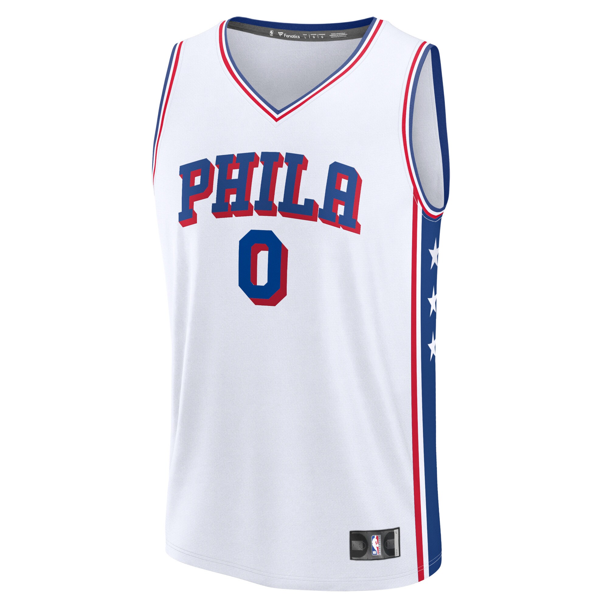 Tyrese Maxey Philadelphia 76ers Fanatics Branded 2023/24 Fast Break Replica Jersey - Association Edition - White