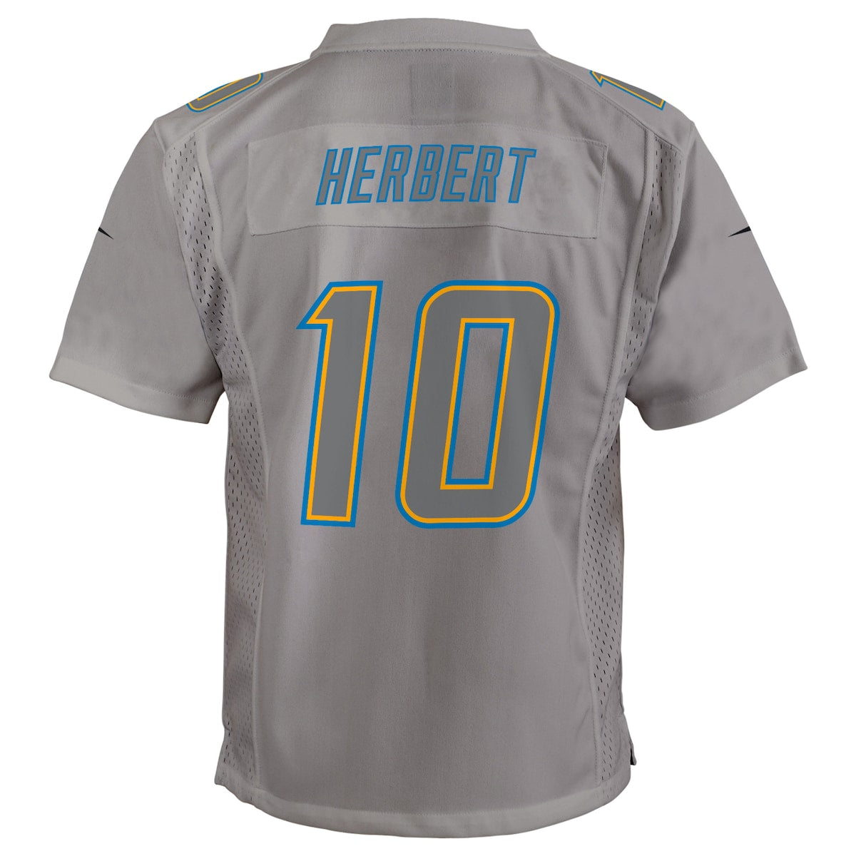 Boys' Grade School Justin Herbert Nike Chargers Atmosphere Game Jersey - Grey