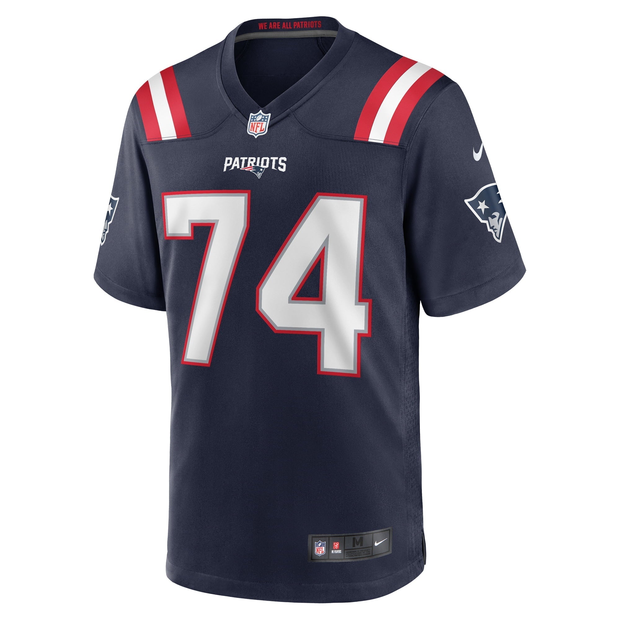Men's Nike Riley Reiff Navy New England Patriots Game Jersey