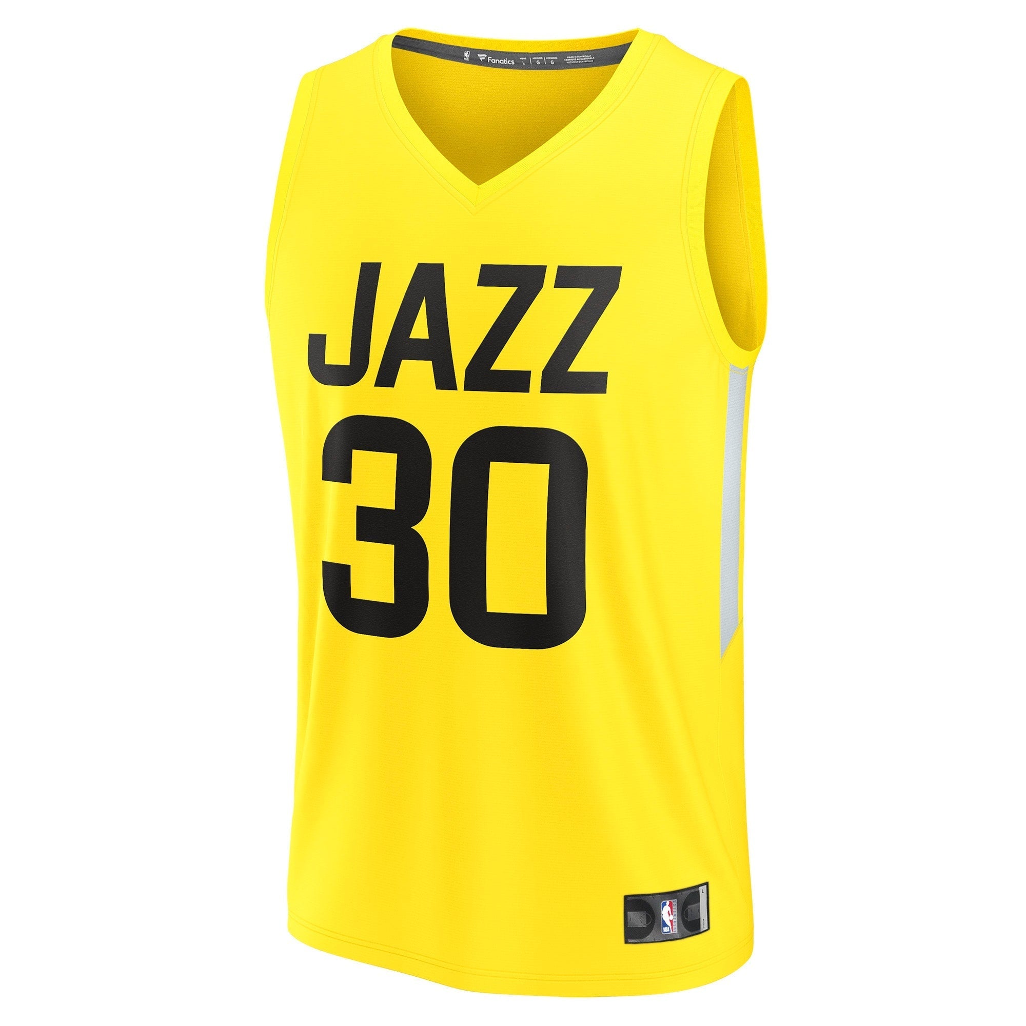 Men's Fanatics Branded Ochai Agbaji Yellow Utah Jazz 2022/23 Fast Break Replica Player Jersey - Icon Edition
