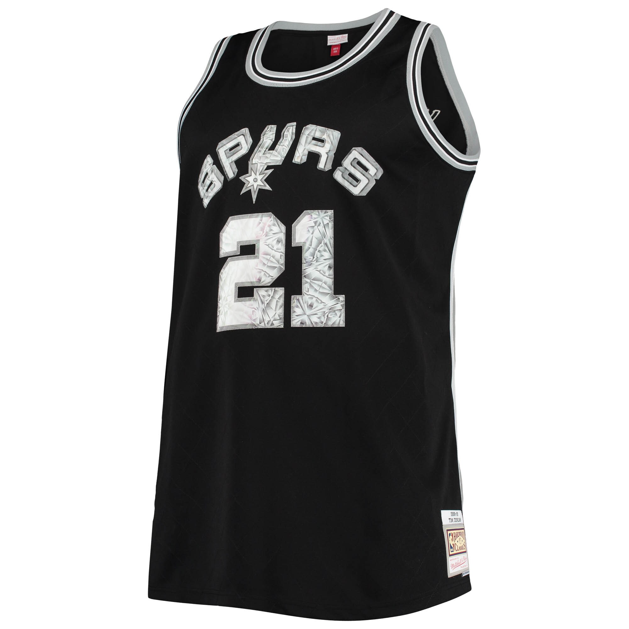 Tim Duncan San Antonio Spurs Mitchell & Ness Big & Tall 1998-99 NBA 75th Anniversary Diamond Swingman Jersey - Black