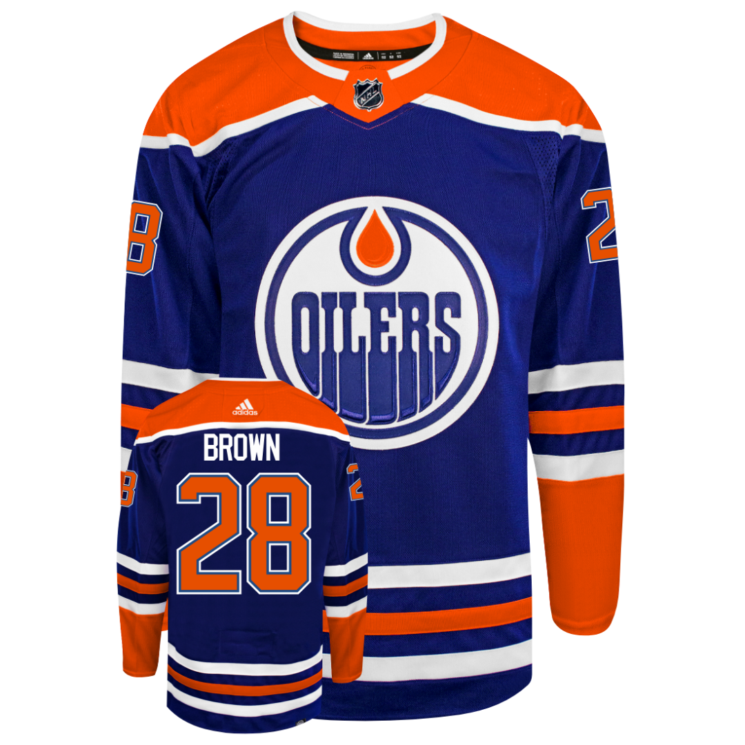Connor Brown Edmonton Oilers 2022 Adidas Primegreen Authentic NHL Hockey Jersey